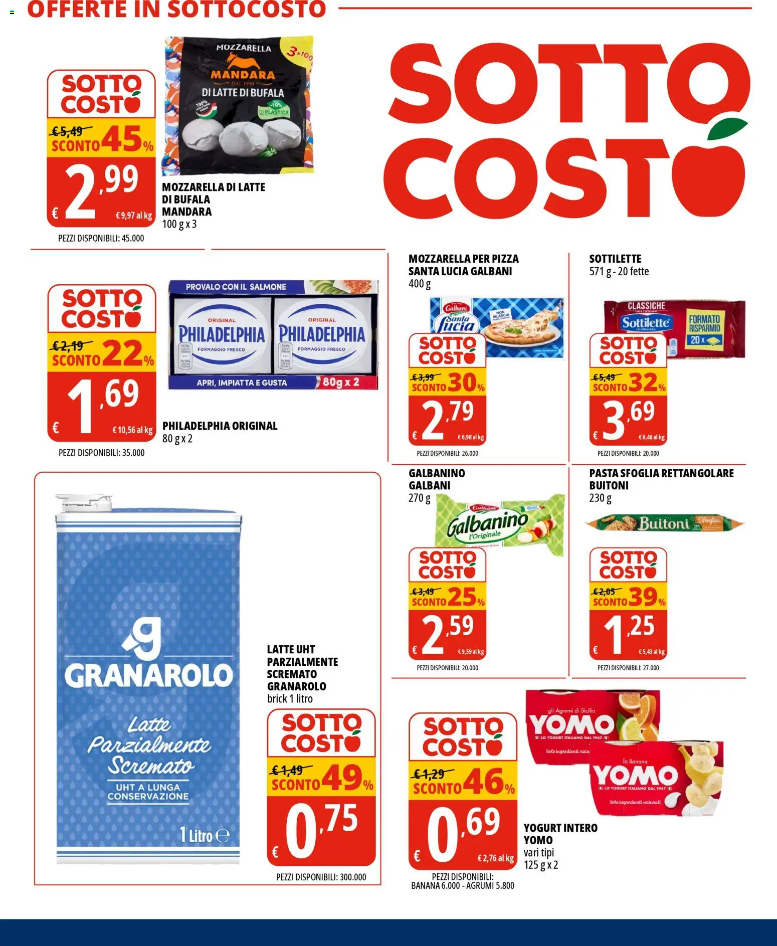 Volantino Tigros del 07.05.2026 | Pagina: 2 | Prodotti: Salmone, Mozzarella, Latte, Pasta
