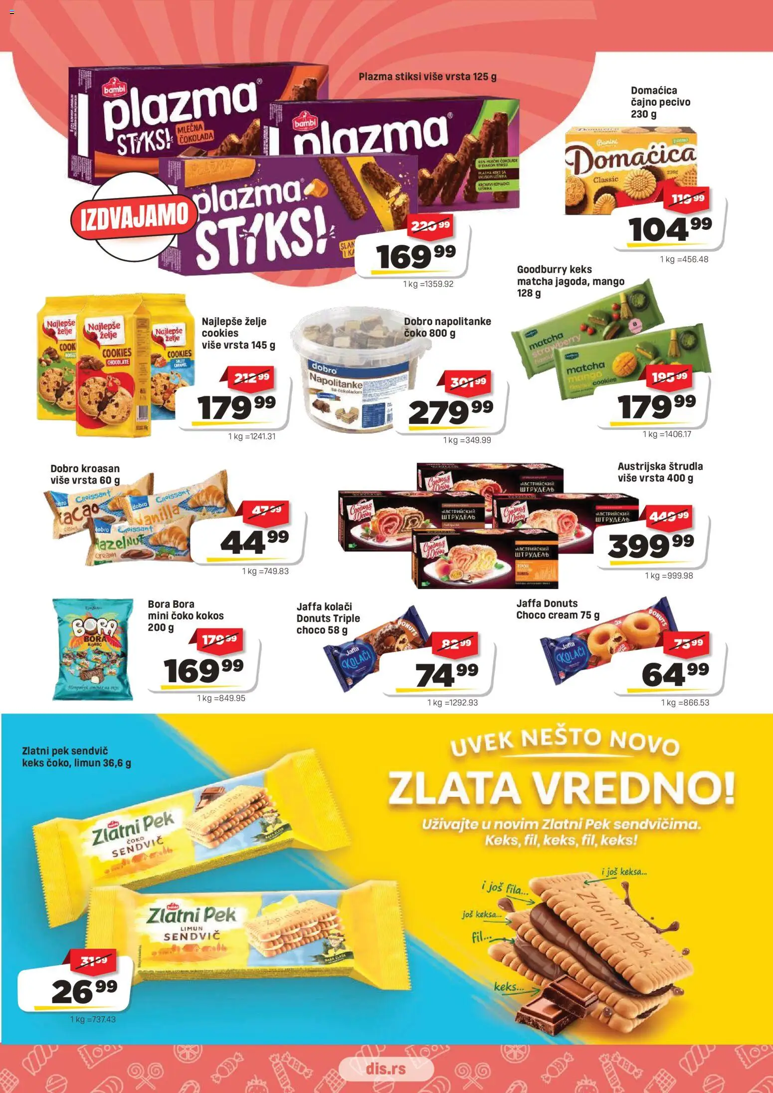 Super DIS katalog - važi od 04.06.2026 | Strana: 13 | Proizvode: Mango, Štrudla, Napolitanke, Limun