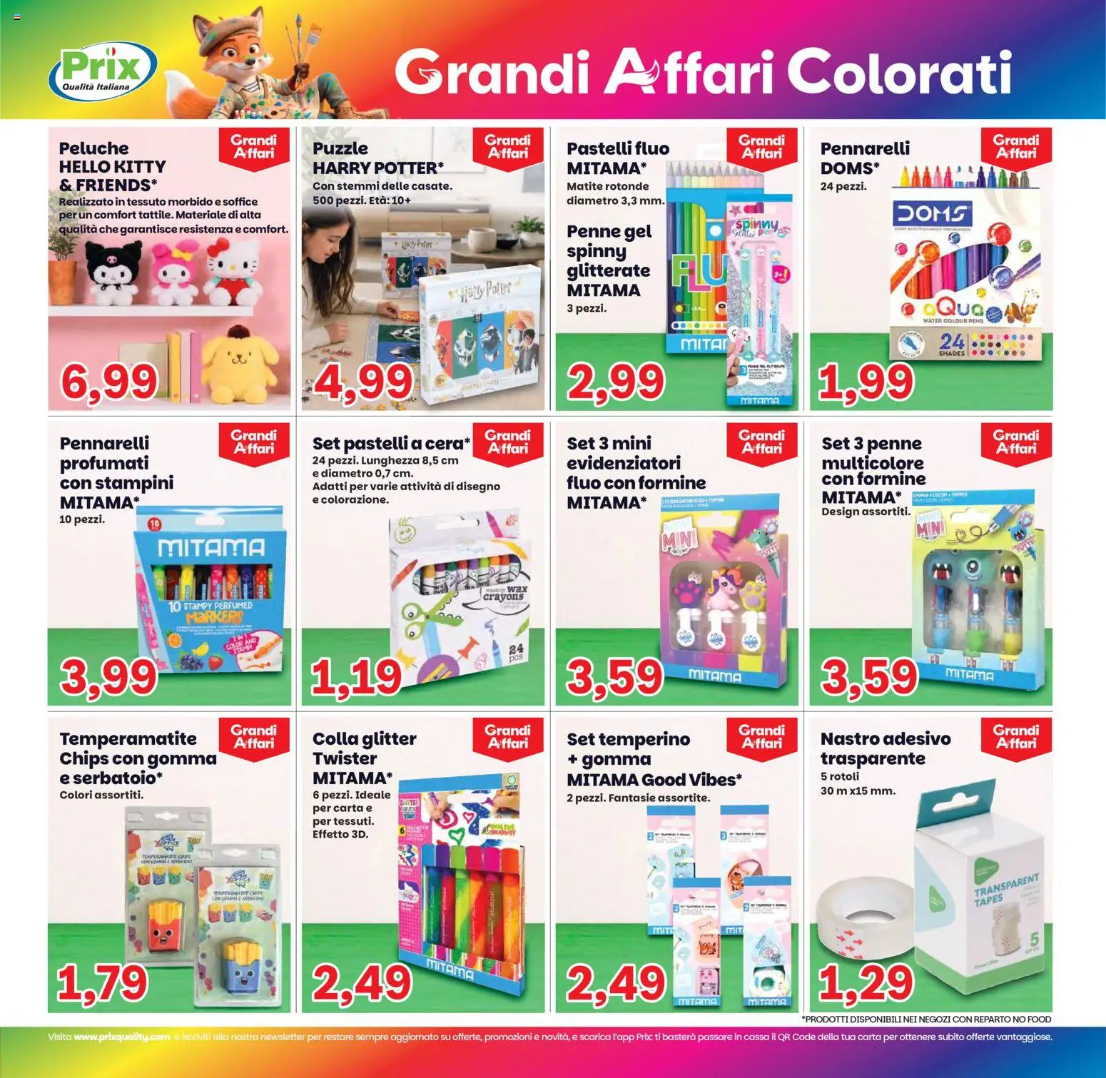 Volantino Prix del 17/07/2026 | Pagina: 21 | Prodotti: Peluche, Temperamatite, Nastro adesivo, Pennarelli