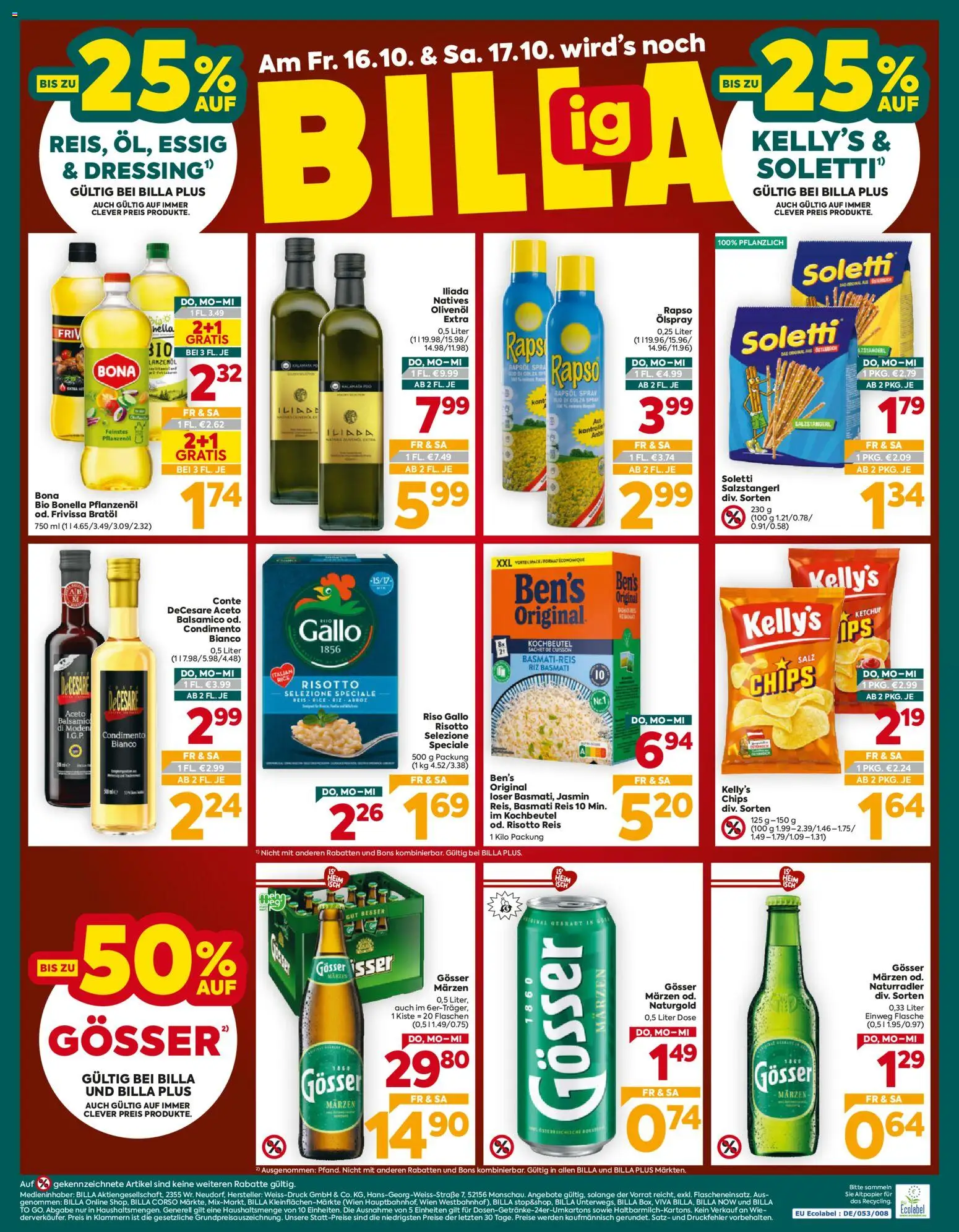 Billa Plus Flugblatt gültig ab 15.10.2026 | Seite: 16