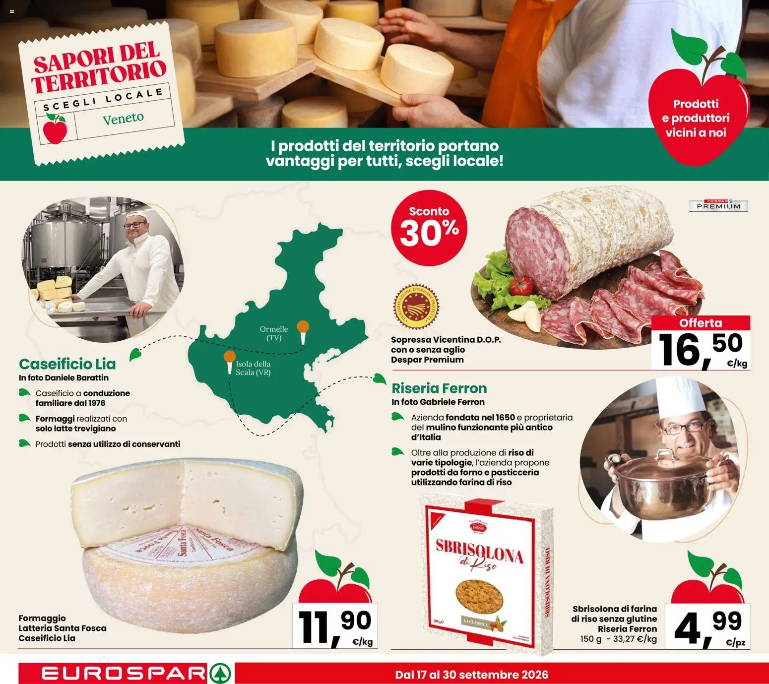 Volantino Eurospar del 17/09/2026 | Pagina: 8 | Prodotti: Riso, Aglio, TV, Forno