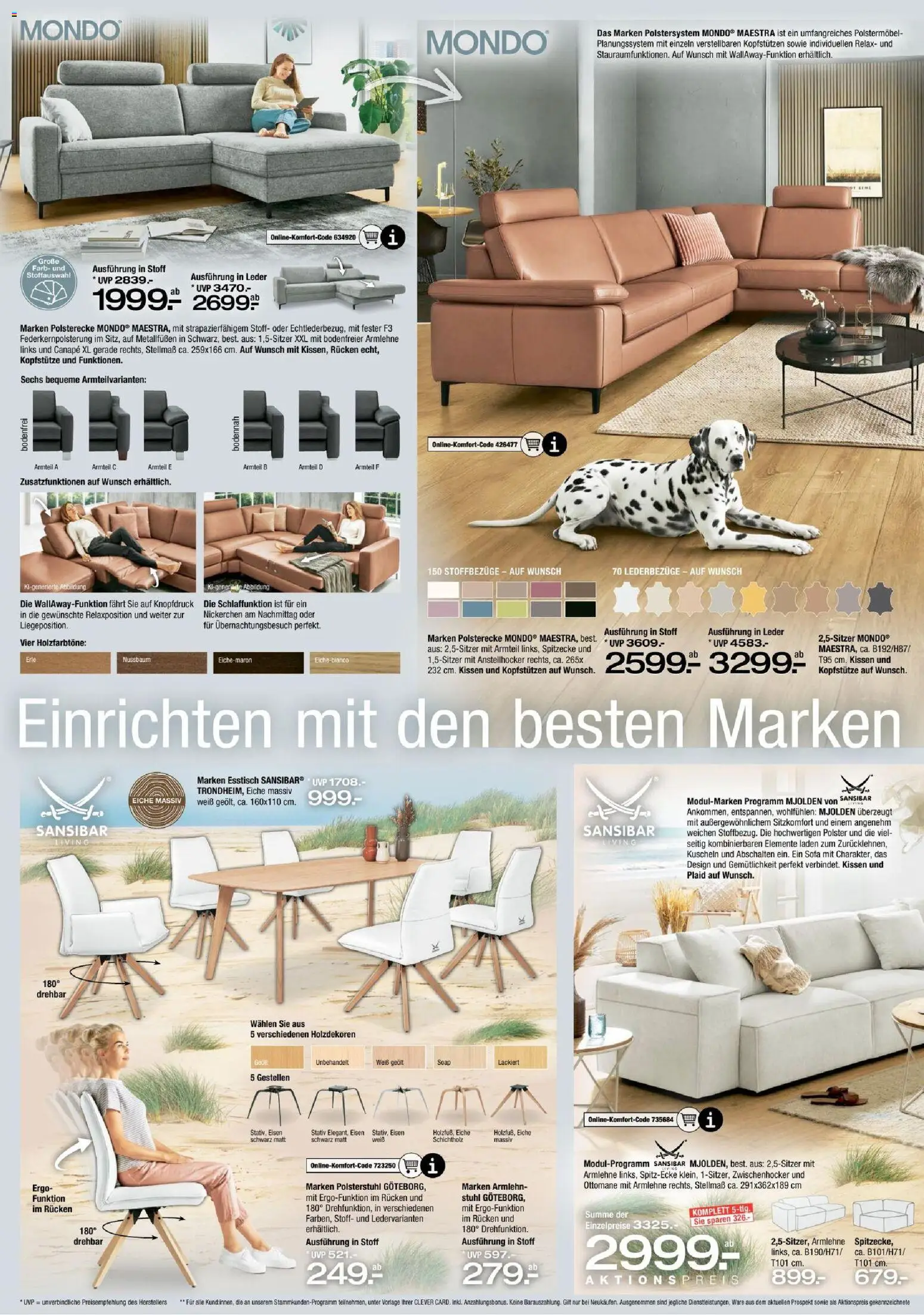 Ostermann Prospekt – gültig ab 19.09.2026 | Seite: 2 | Produkte: Esstisch, Kissen, Sofa, Stativ