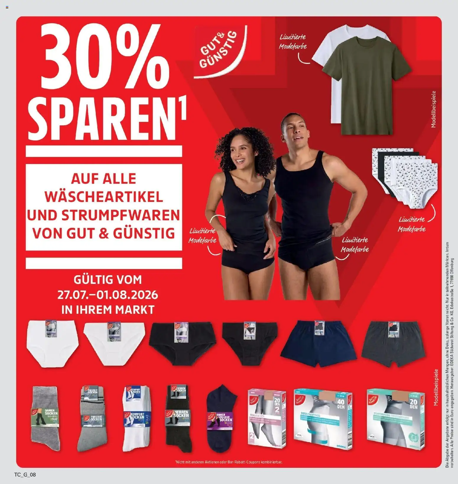 Edeka Prospekt Eislingen – gültig ab 27.07.2026 | Seite: 36 | Produkte: Socken