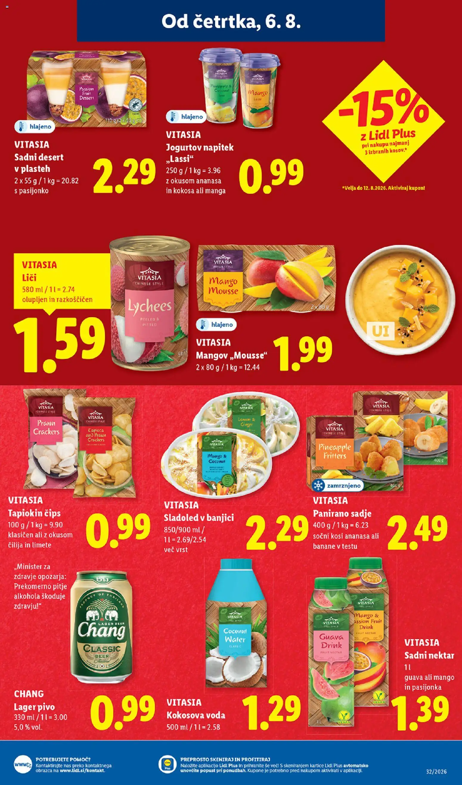 Novi Lidl katalog ponudbe – veljaven od 06.08.2026 | Stran: 29 | Izdelki: Cips, Sladoled, Voda, Sadje