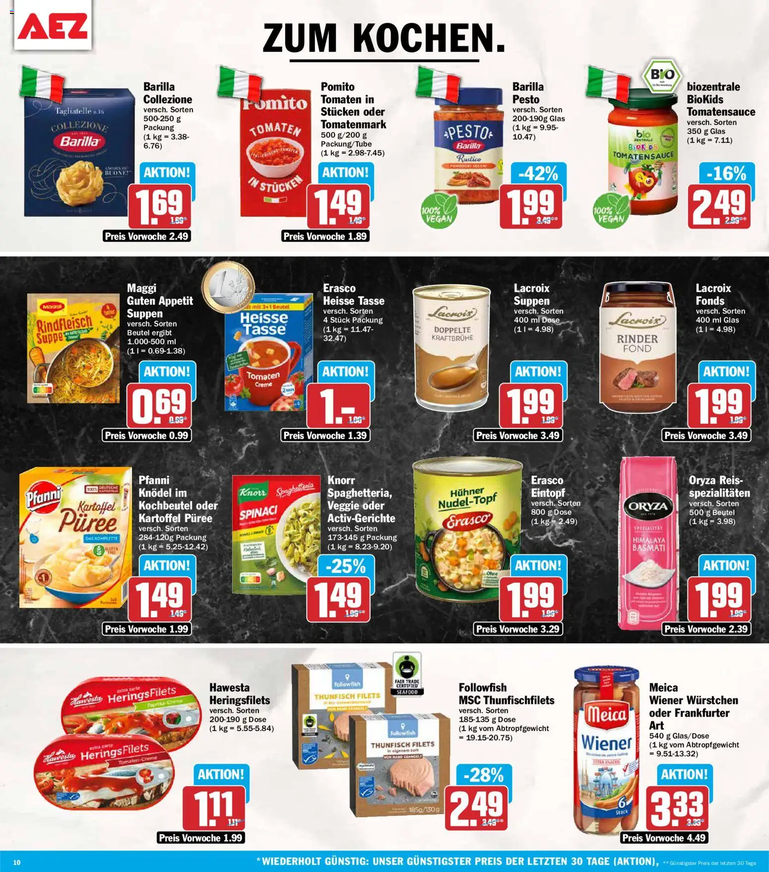 AEZ Prospekt – gültig ab 07.09.2026 | Seite: 10 | Produkte: Maggi, Thunfisch, Spezialitäten, Creme