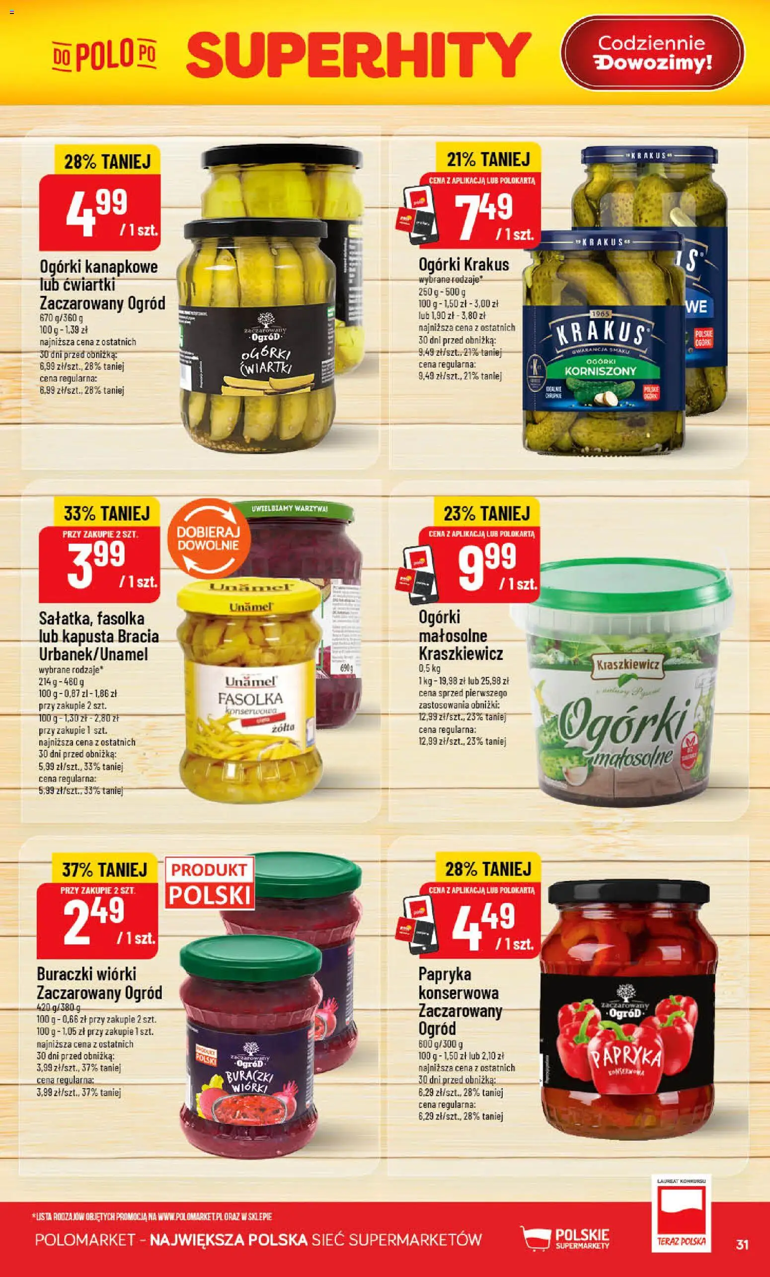 POLOmarket gazetka od 10.06.2026 | Strona: 31 | Produkty: Kapusta, Papryka, Ogórki
