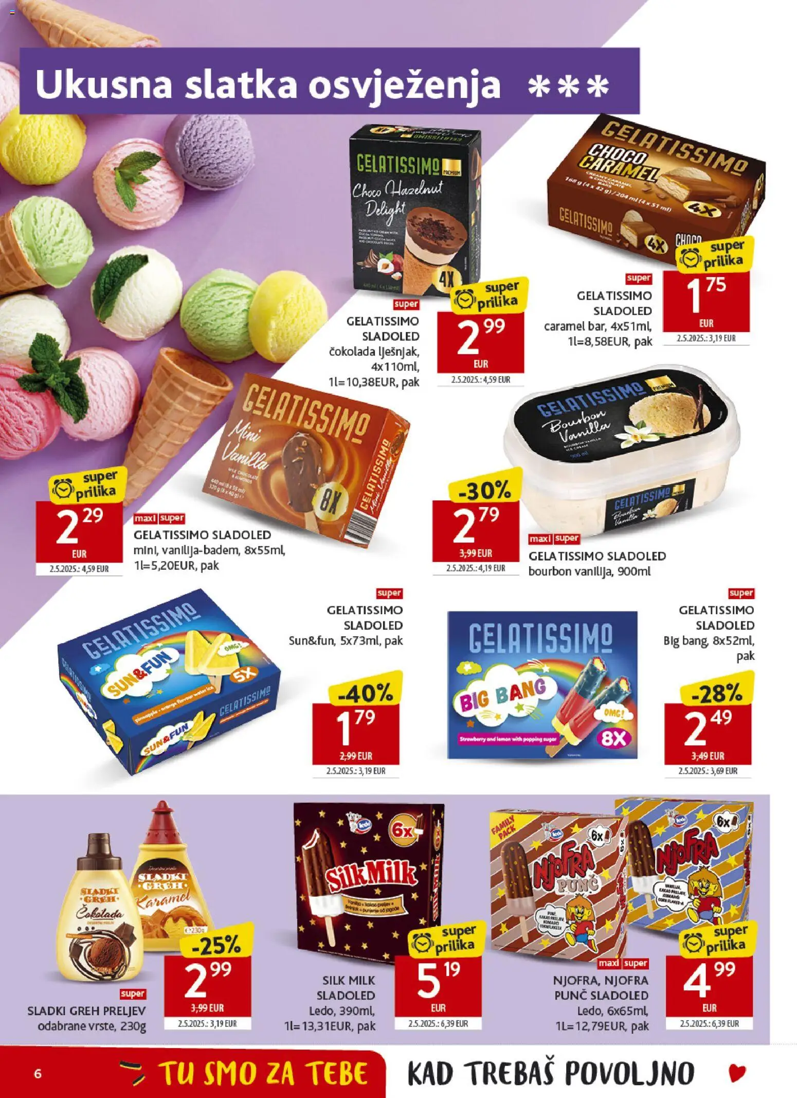 Konzum katalog | vrijedi od 27.05.2026 | Stranica: 6 | Proizvodi: Čokolada, Ledo, Sladoled
