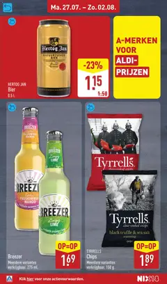 TYRRELLS Chips, Meerdere varianten verkrijgbaar. 150 g. - Voorbeeld van een folder van Aldi, geldig van 27-07-2026 | Pagina: 22