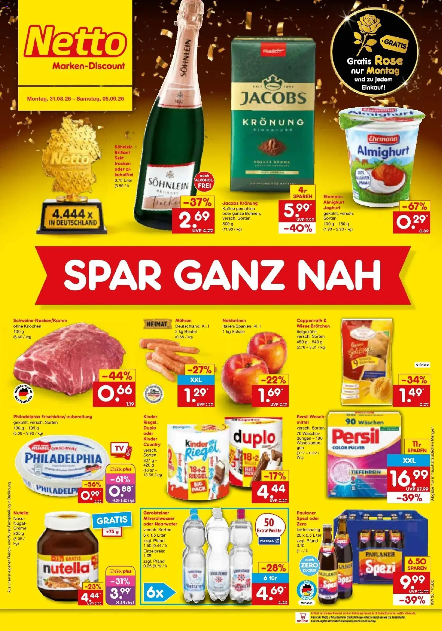 Netto Marken-Discount Prospekt Selb (ab 31.08.2026) » Angebote | Seite: 2 | Produkte: Joghurt, Sekt, Alkohol, Gerolsteiner