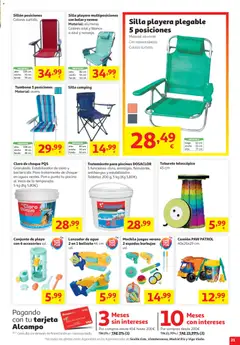 Vista previa Alcampo HG Unico Litoral válido desde el 15/07/2026 | Página: 21 | Productos: Taburete, Bolso, Mochila, Nevera