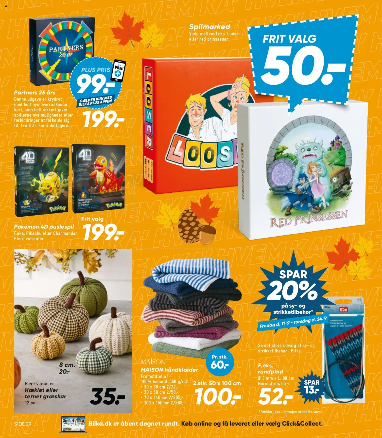 Bilka tilbudsavis – gyldig fra 11/09/2026 | Side: 37 | Produkter: Græskar, Søm