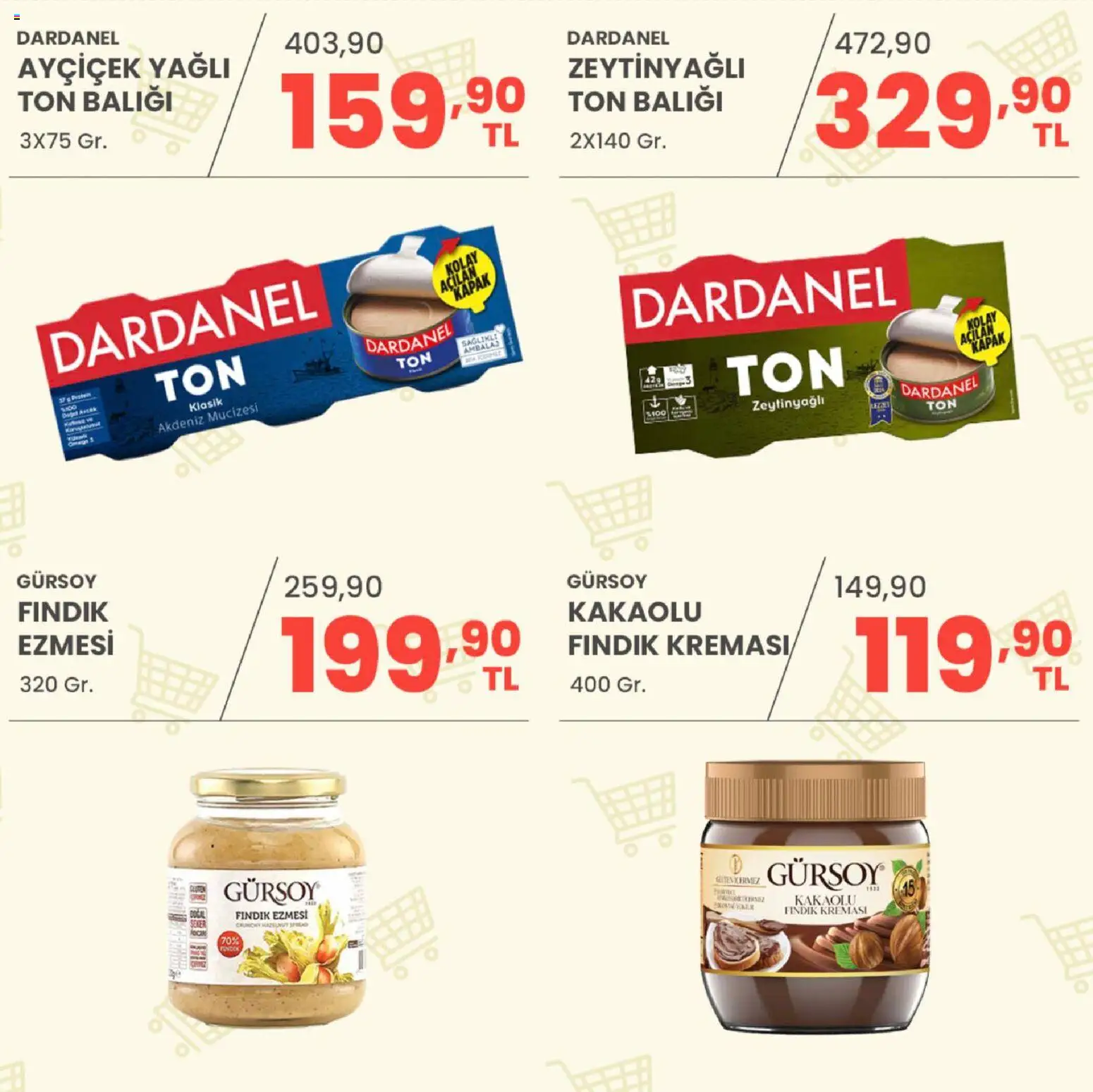 Sarıyer Katalog - 24 Temmuz 2026 tarihinden itibaren geçerlidir | Sayfa: 19 | Ürünler: Fındık, Ton balığı