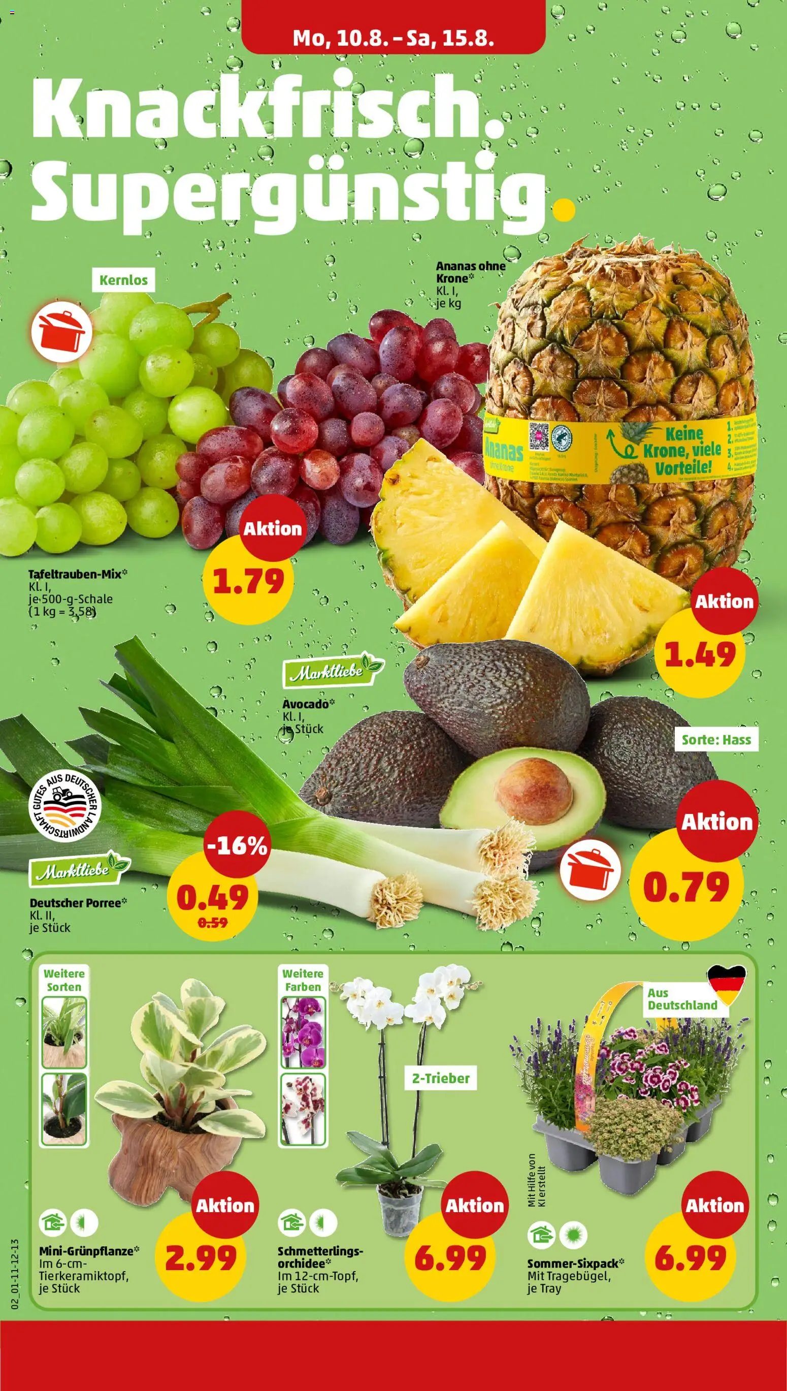 Penny Prospekt – gültig ab 10.08.2026 | Seite: 2 | Produkte: Ananas, Avocado