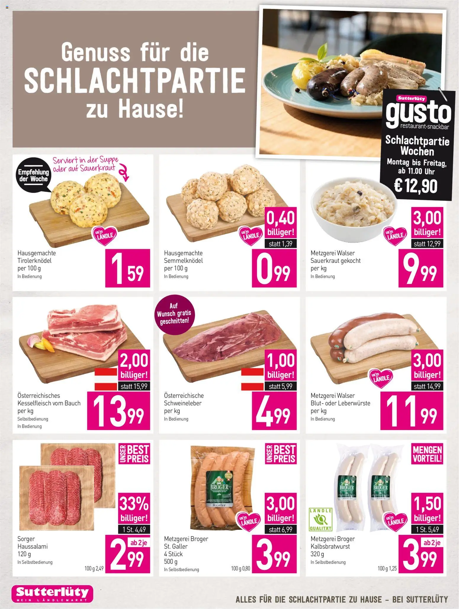 Sutterlüty Flugblatt gültig ab 10.09.2026 | Seite: 8 | Produkte: Uhr, Sauerkraut