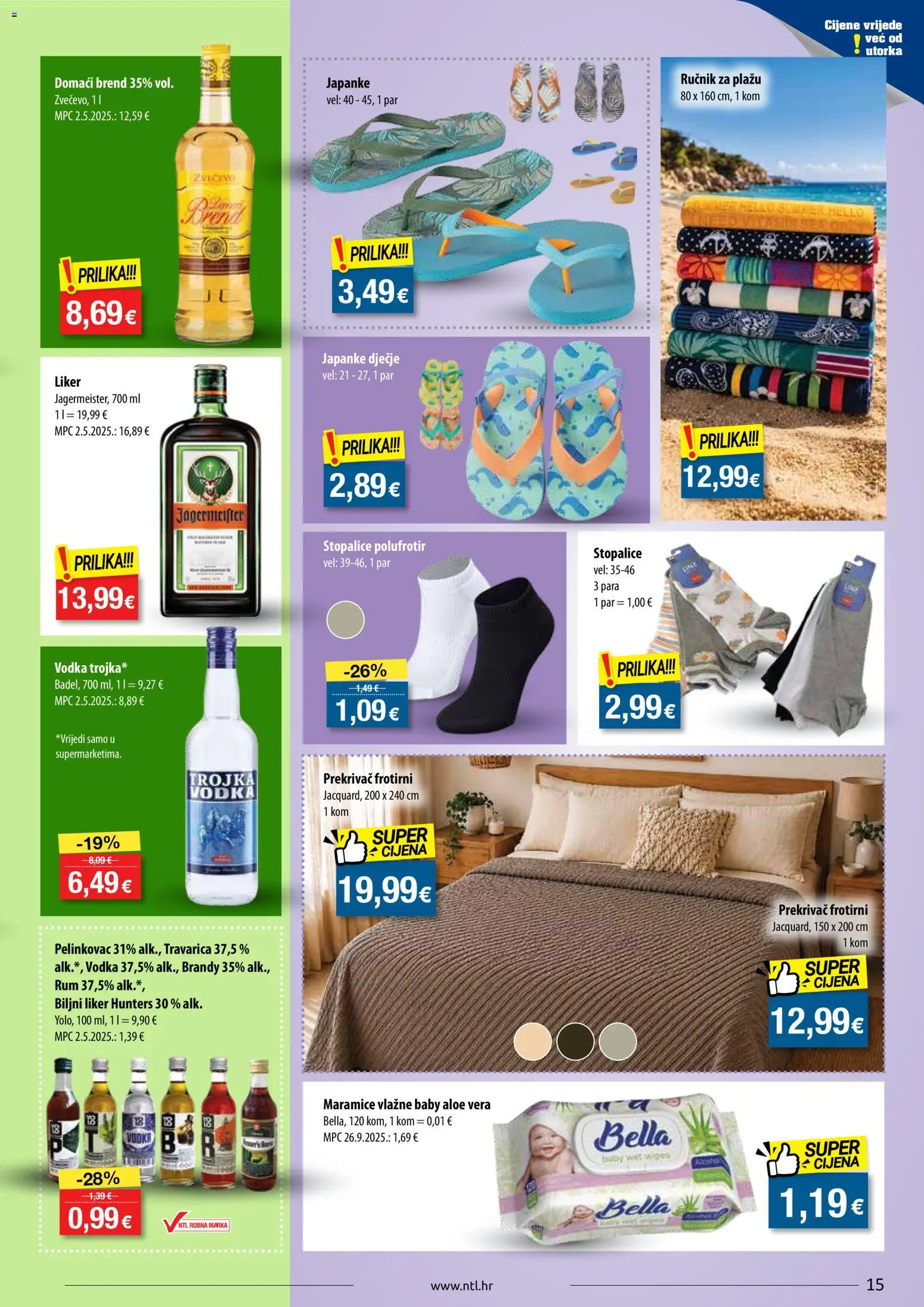 NTL katalog | vrijedi od 20.05.2026 | Stranica: 15 | Proizvodi: Pelinkovac, Travarica, Japanke, Rum
