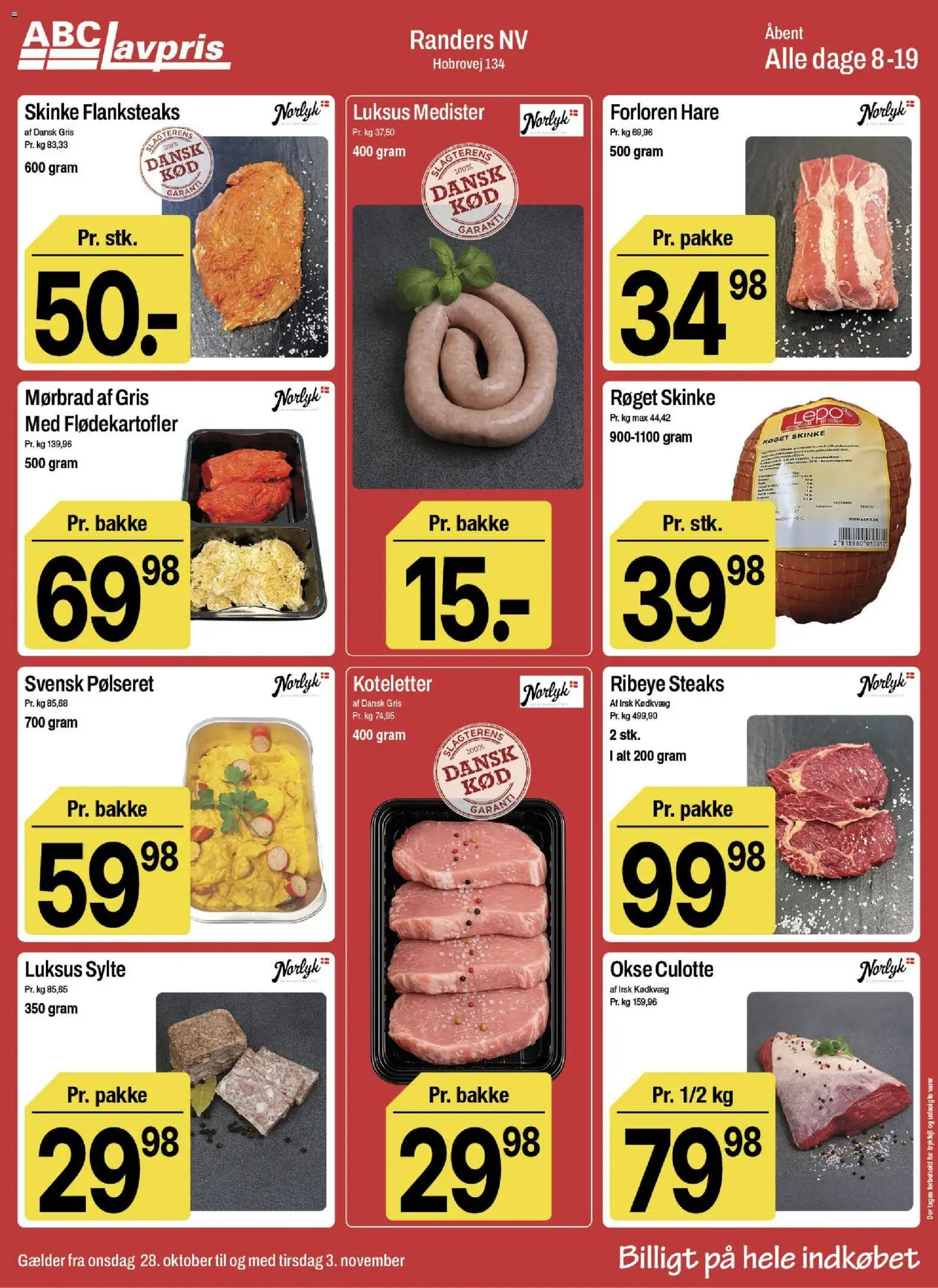 Abc Lavpris tilbudsavis – gyldig fra 30/10/2026 | Side: 11 | Produkter: Skinke, Koteletter