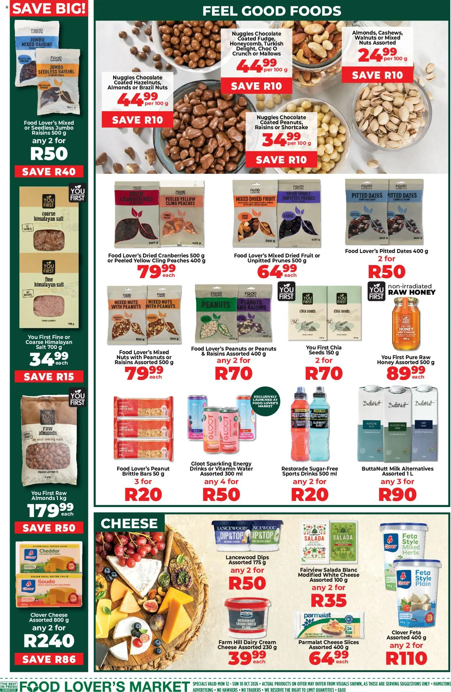 New Food Lover's Market catalogue – valid from 12/10/2026 | Page: 5 | Products: Dates, Cranberries, Milk, Fruit