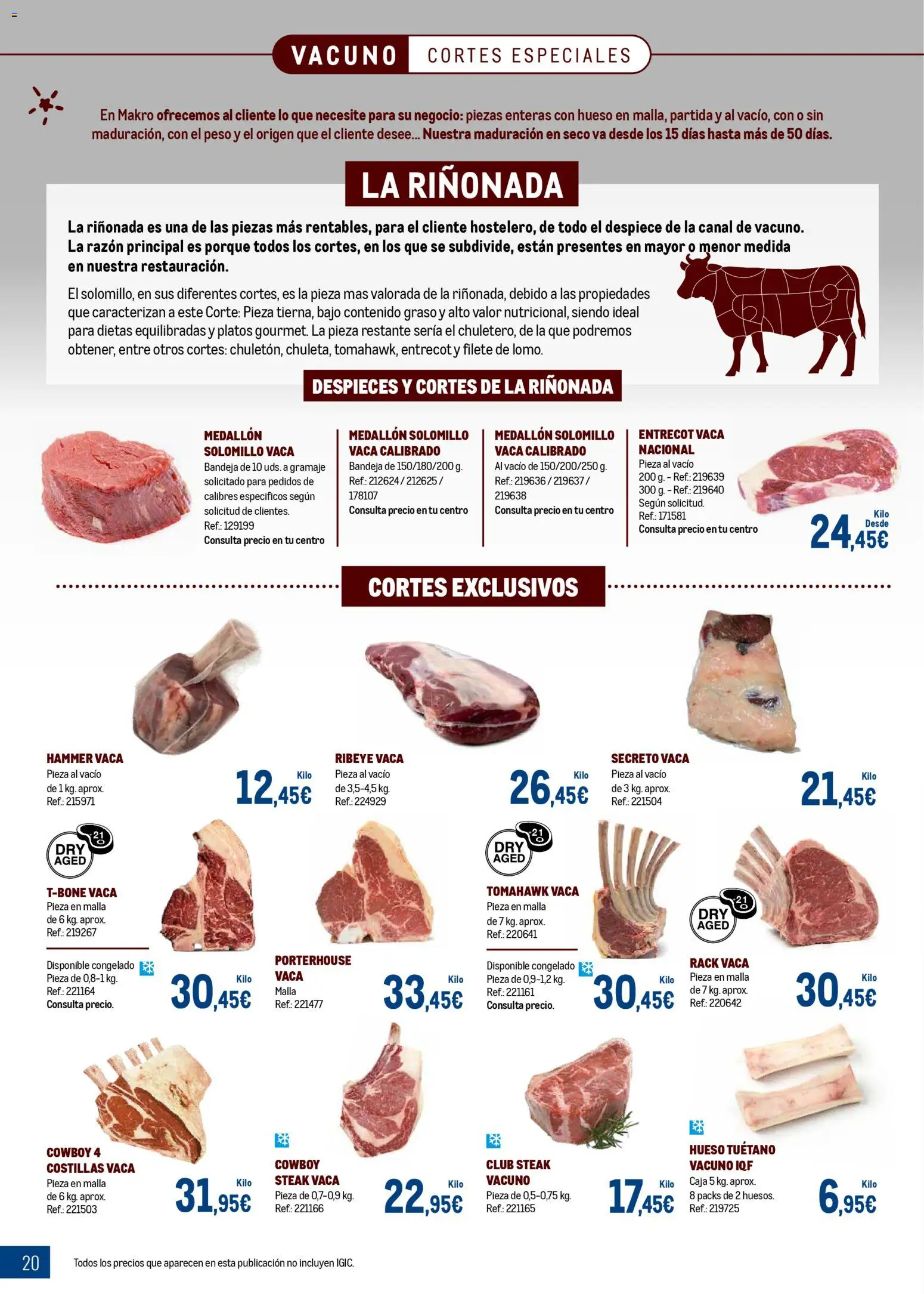 Makro - Expertos en carnes Canarias │ válido desde el 09.03.2026 | Página: 20 | Productos: Peso, Filete, Bandeja, Caja
