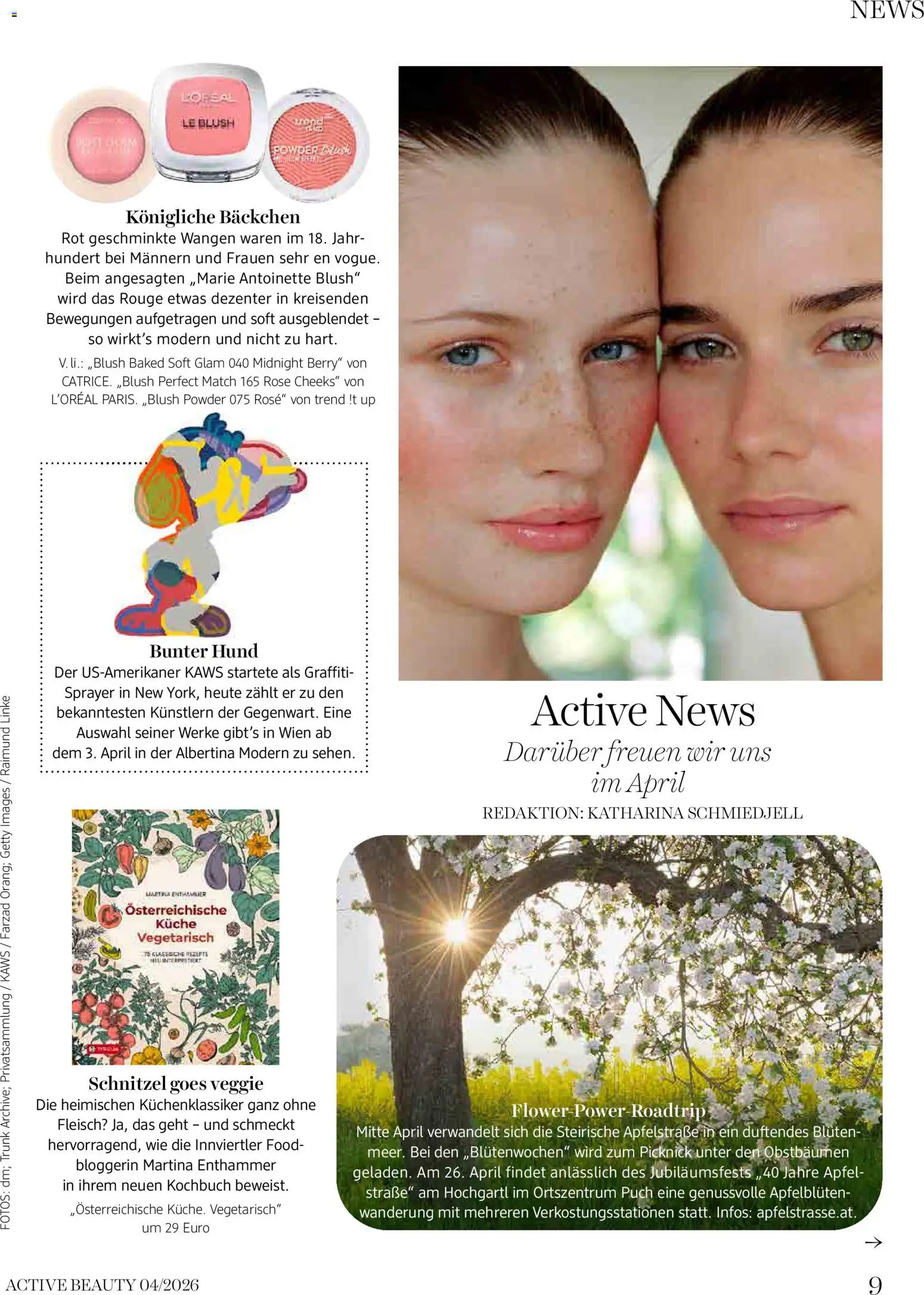 dm drogerie markt Active Beauty Magazin 04/2026 gültig ab 01.04.2026 | Seite: 9 | Produkte: Rouge, Äpfel