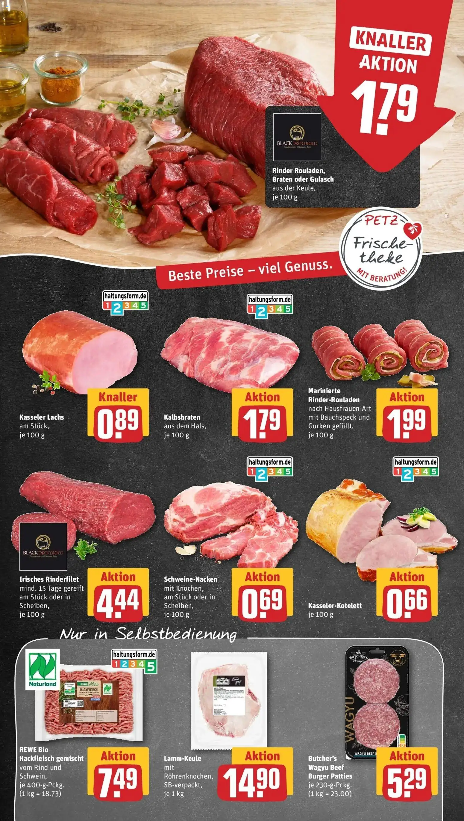REWE Prospekt ab 26.10.2026 zum Blättern » Angebote | Seite: 10 | Produkte: Lammkeule, Rinderfilet, Gurken, Hackfleisch