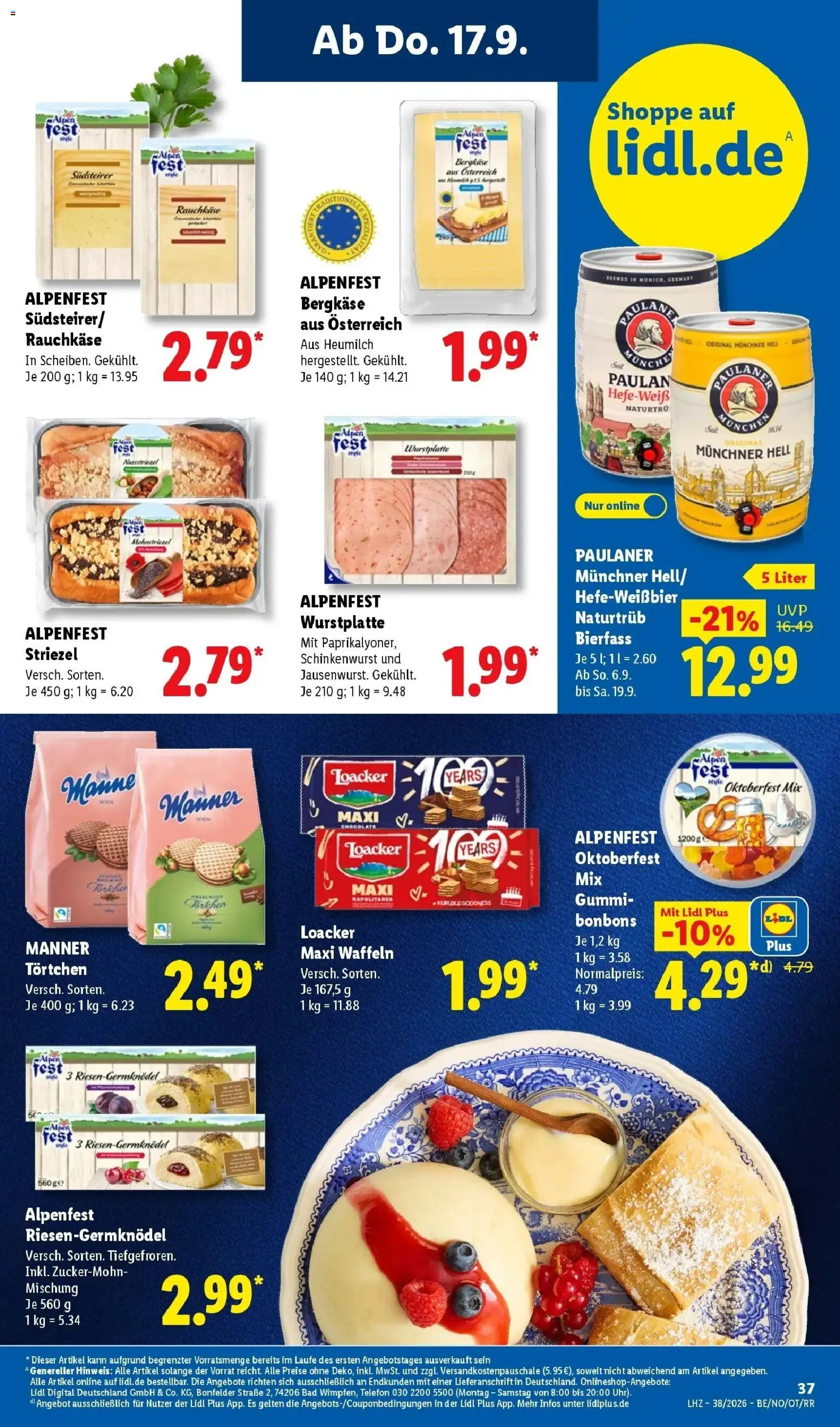 Lidl Prospekt Braunschweig (ab 14.09.2026) zum Blättern » Angebote | Seite: 61 | Produkte: Bad, Waffeln, Telefon, Paulaner