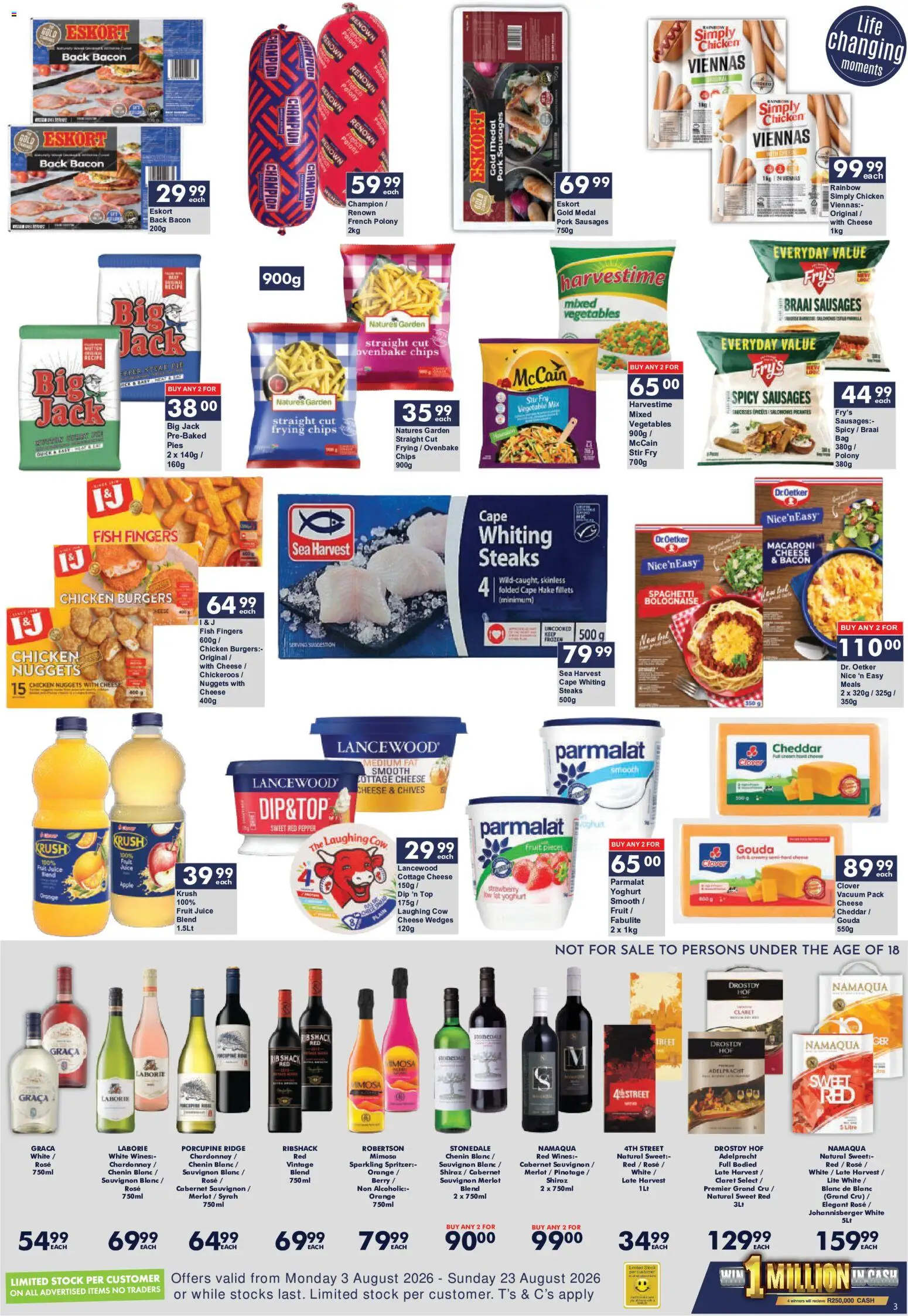 New President Hyper catalogue – valid from 03/08/2026 | Page: 3 | Products: Yoghurt, Polony, Chicken, Pork