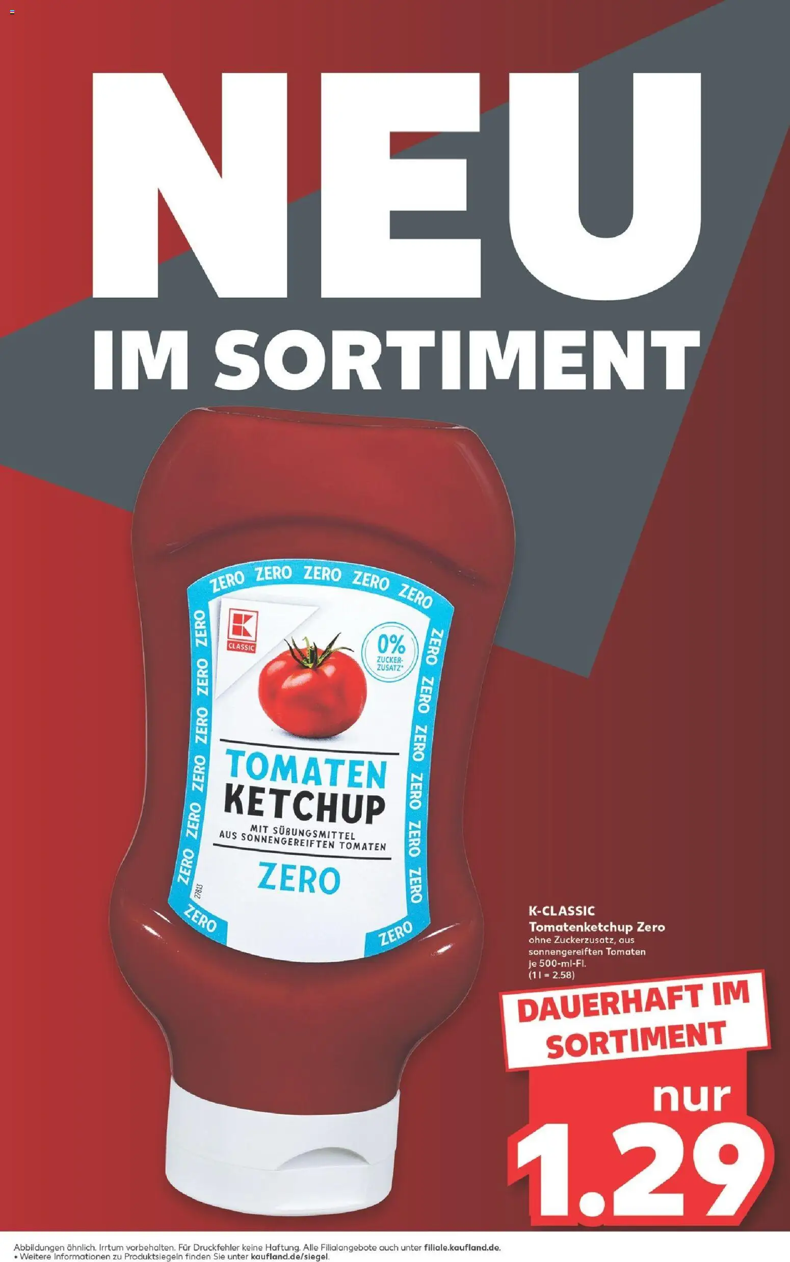 Kaufland Prospekt Hannover – gültig ab 01.10.2026 | Seite: 71 | Produkte: Tomaten, Zucker, Ketchup