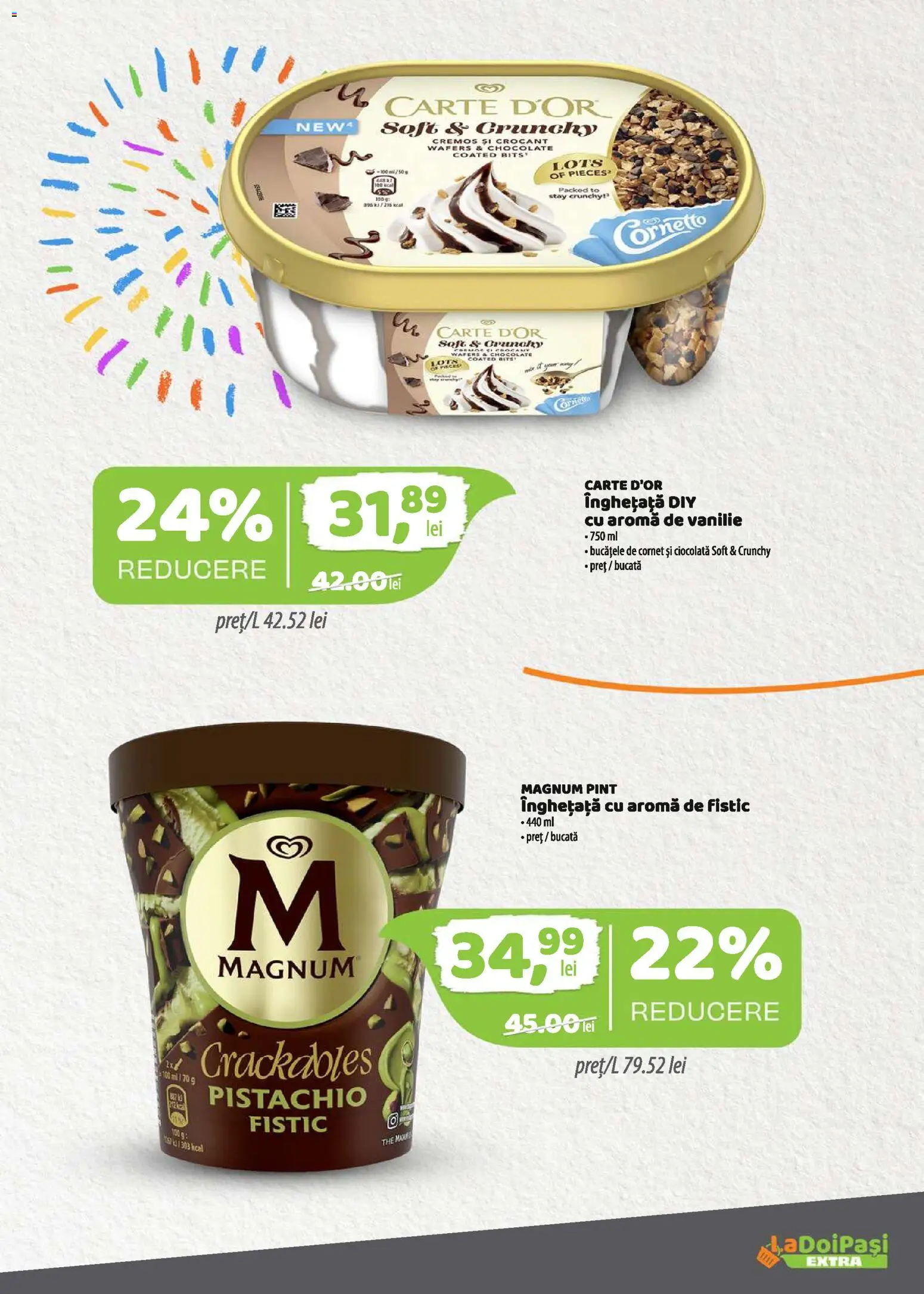 Noul catalog LaDoiPași – valabil de la 01.06.2026 | Pagină: 6 | Produse: Ciocolată, Fistic, Înghețată