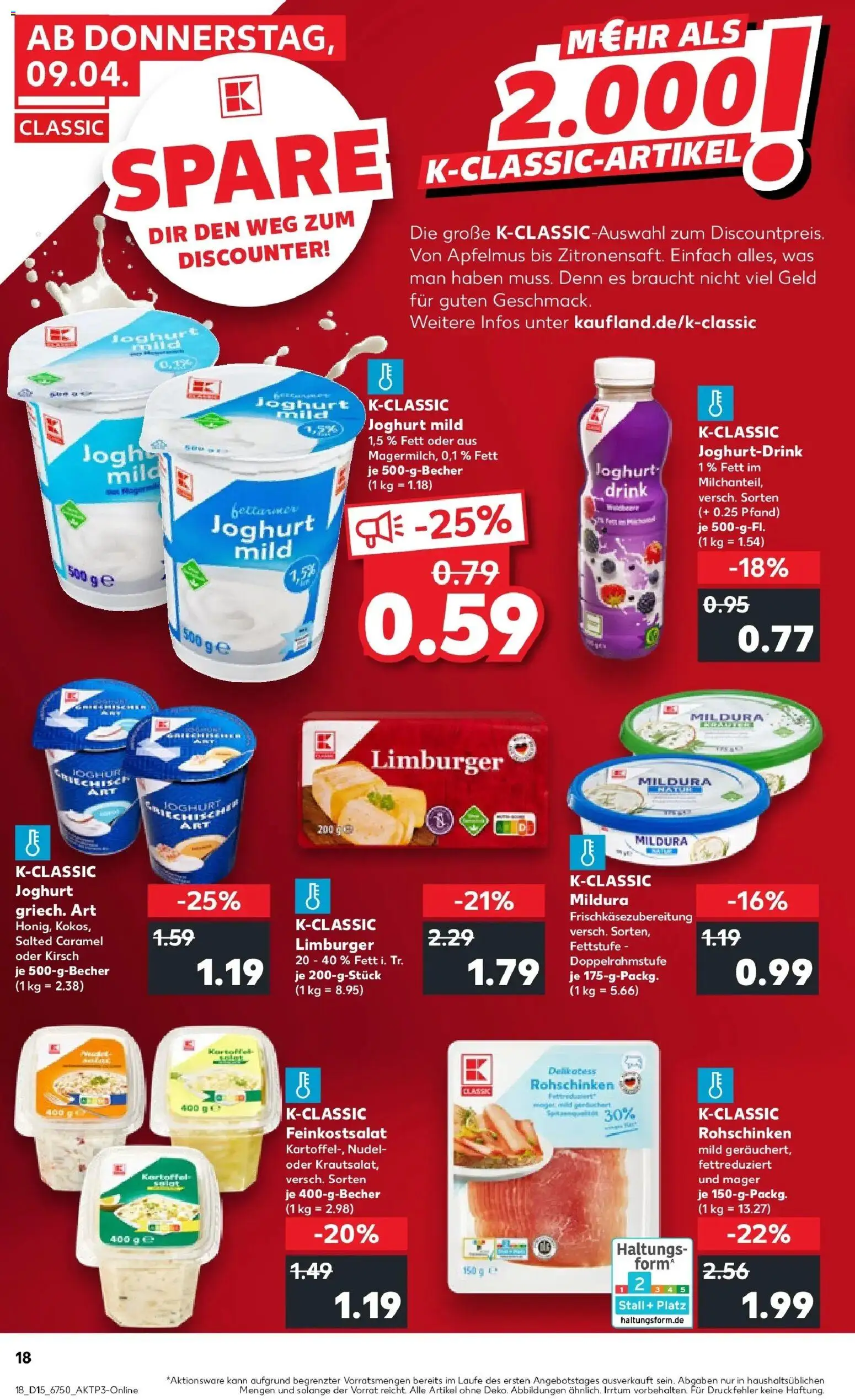 Kaufland Prospekt Lutherstadt Wittenberg	 – gültig ab 08.04.2026 | Seite: 18 | Produkte: Joghurt