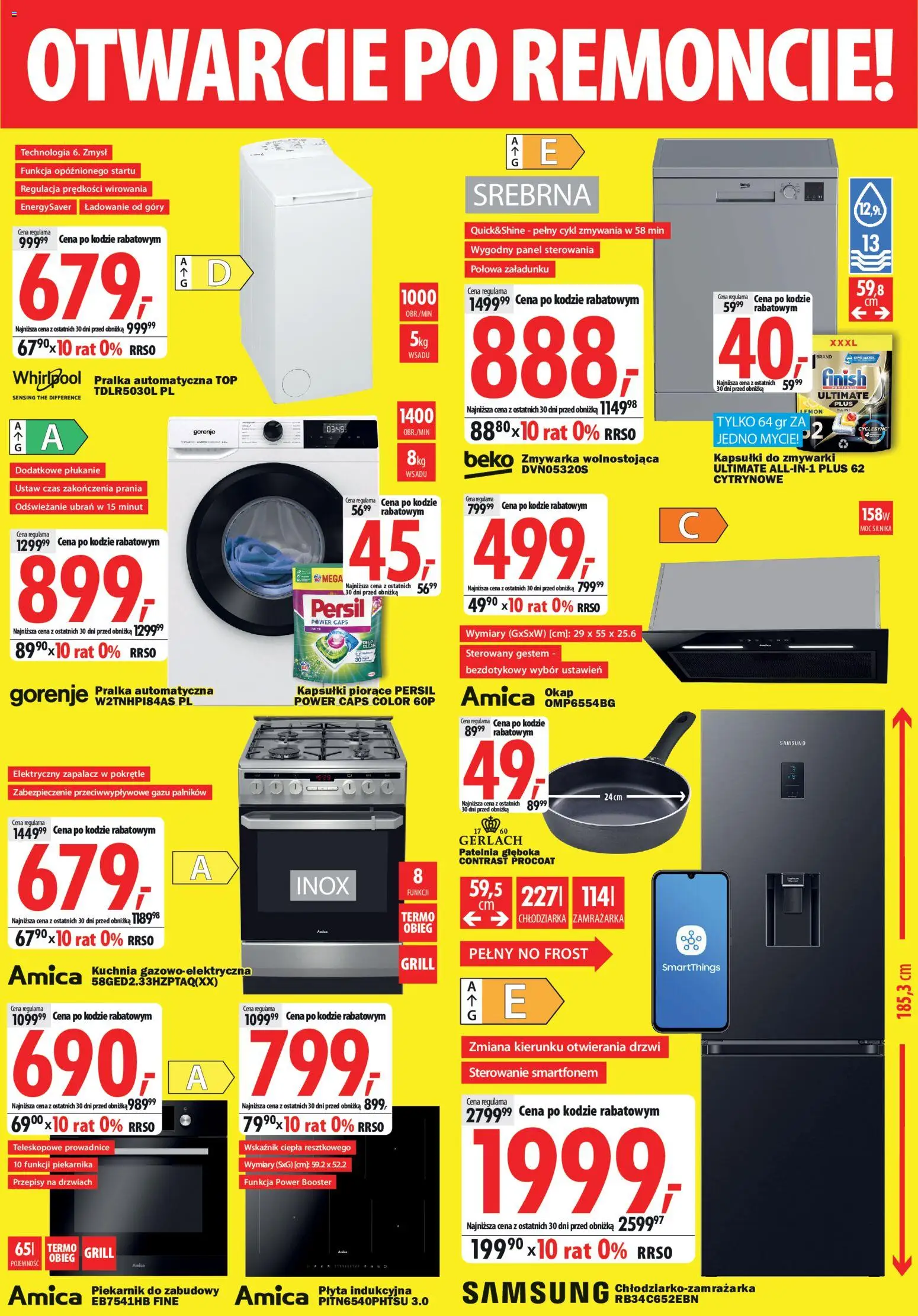 Mediaexpert promocje - Otwarcie po remoncie Łódź od 07.05.2026 | Strona: 7 | Produkty: Płyta indukcyjna, Pralka, Zmywarka, Grill
