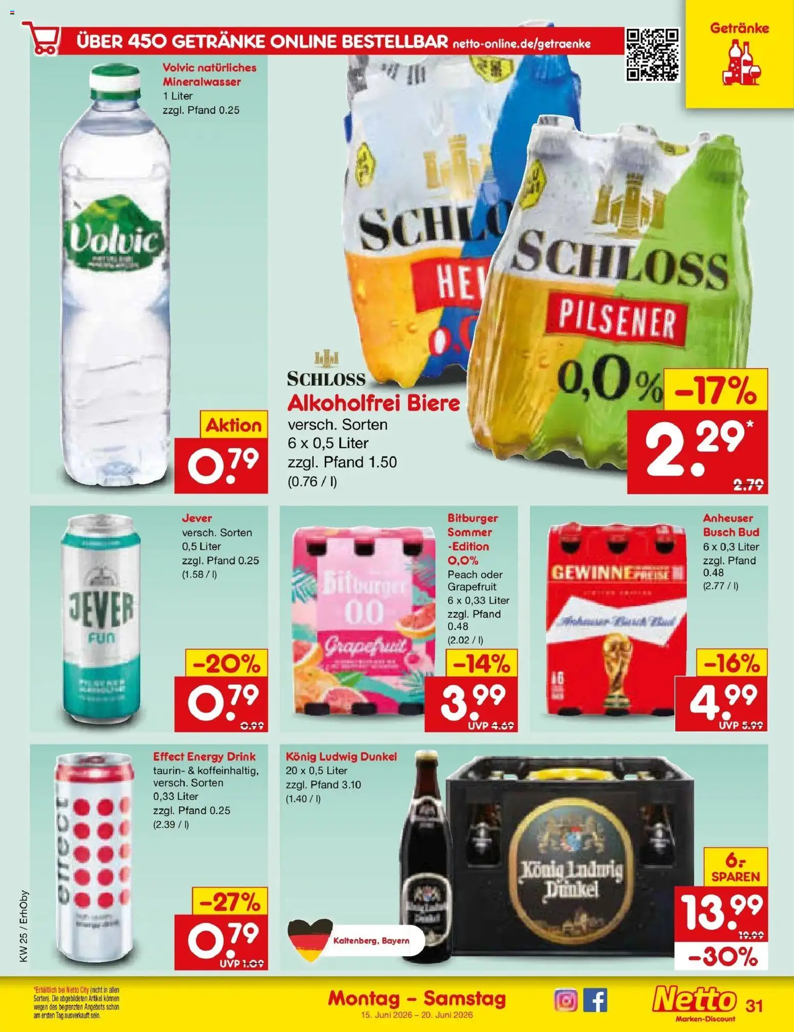 Netto Marken-Discount Prospekt Velden – gültig ab 14.06.2026 | Seite: 43 | Produkte: Bitburger, Energy, Grapefruit, Jever