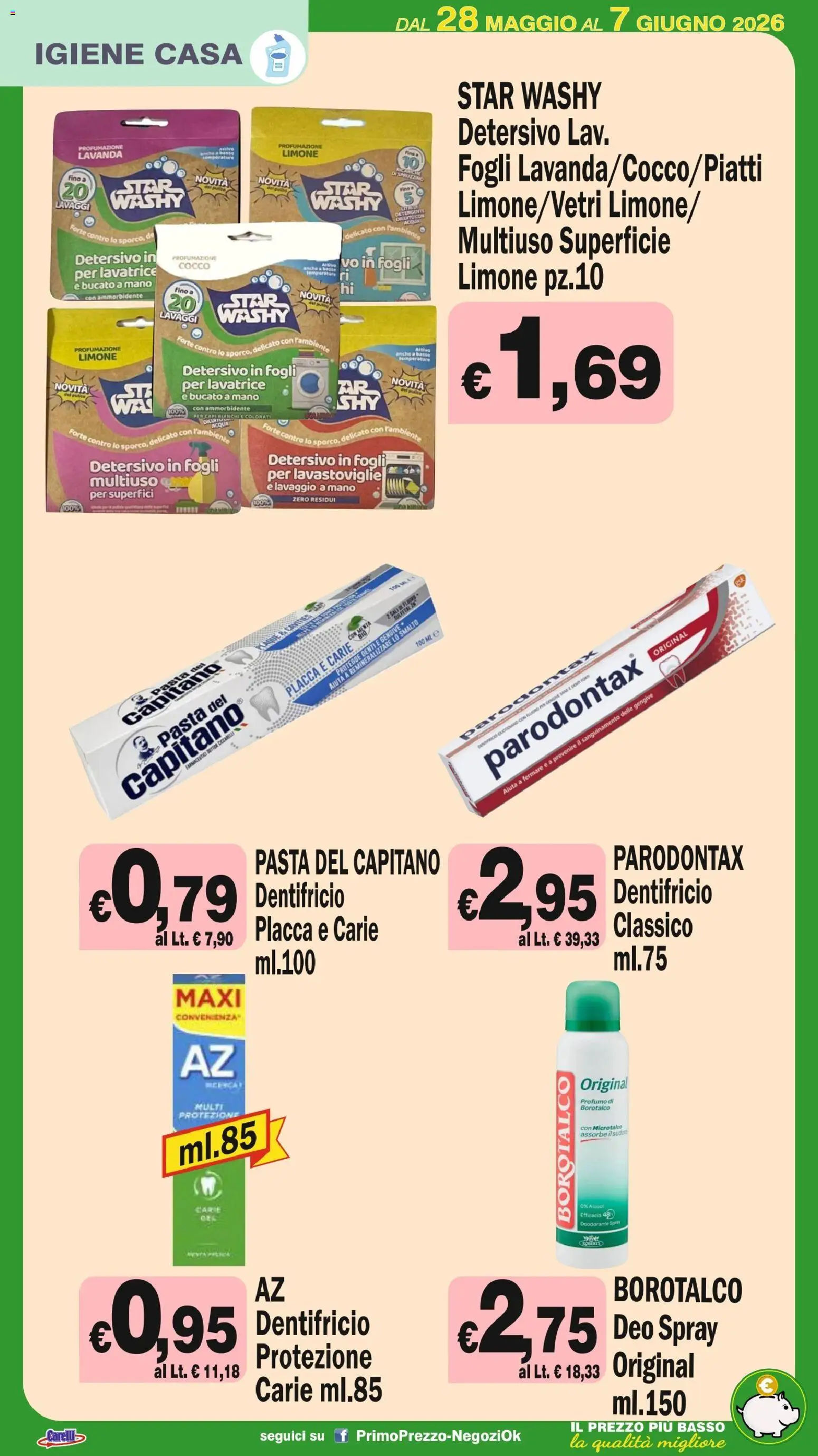 Volantino Primo Prezzo del 28.05.2026 | Pagina: 25 | Prodotti: Sale, Pasta, Cocco, Lavanda