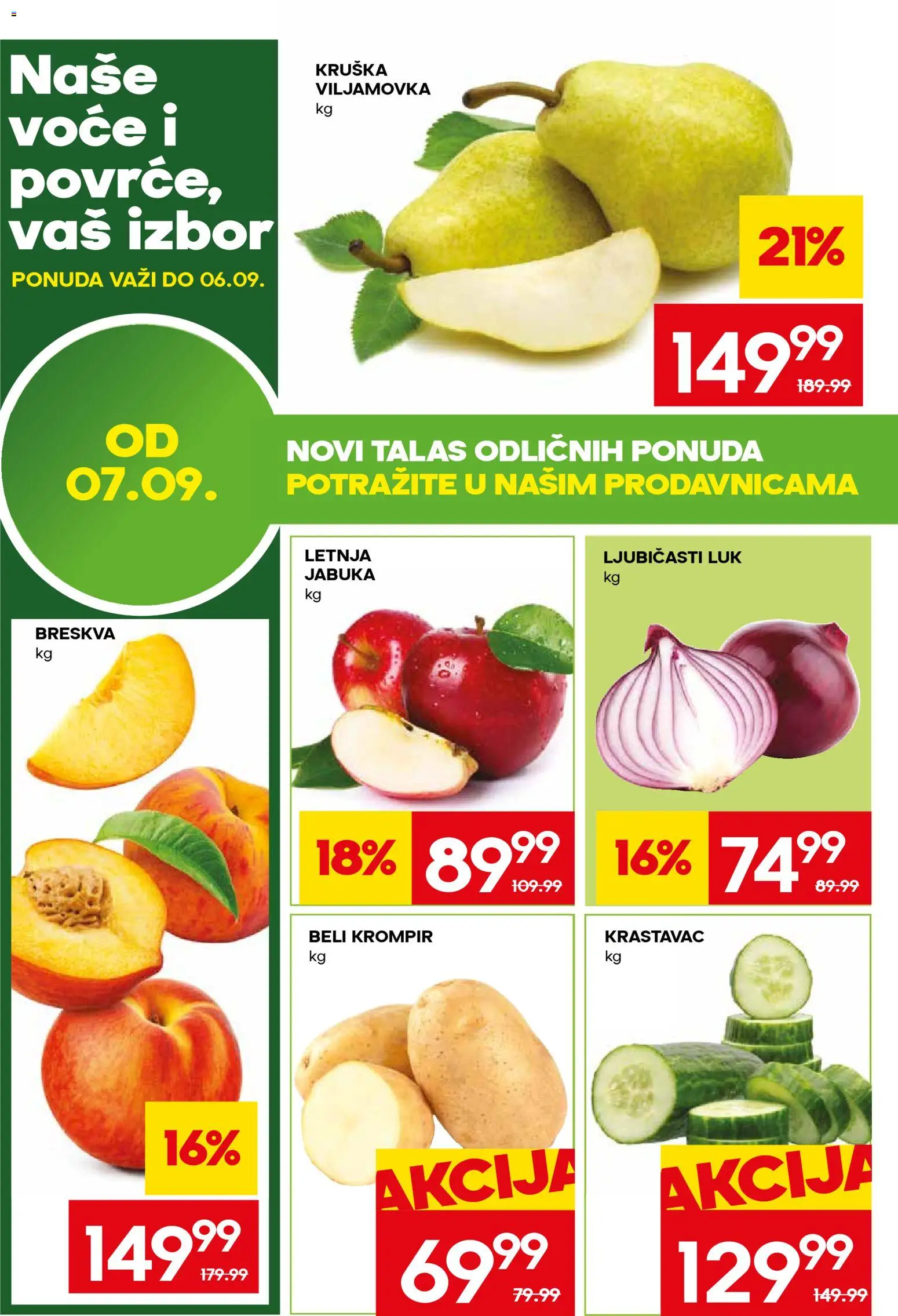 Mercator katalog - važi od 31.08.2026 | Strana: 2 | Proizvode: Voće, Krastavac, Beli krompir, Breskva