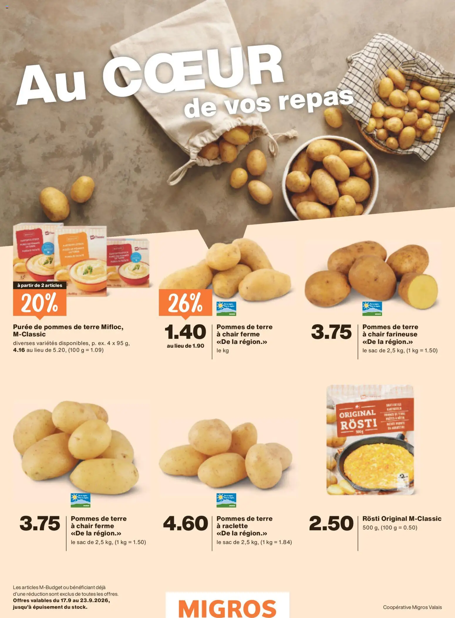 Migros aktionen Magazine FR – gültig ab 16.09.2026 | Seite: 38 | Produkte: Raclette