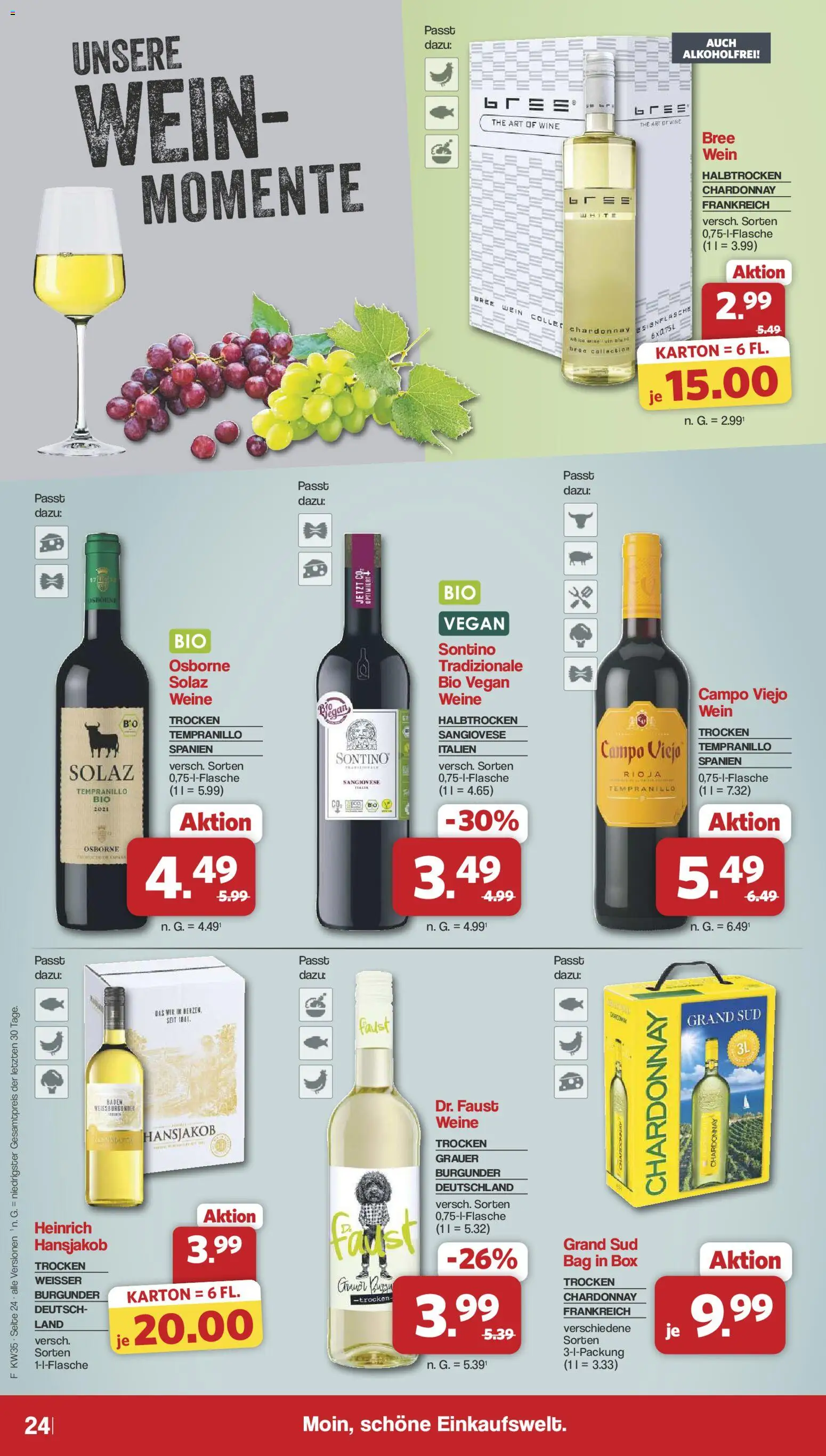 Famila Nordwest Prospekt – gültig ab 23.08.2026 | Seite: 28 | Produkte: Osborne, Box, Grand sud, Wein
