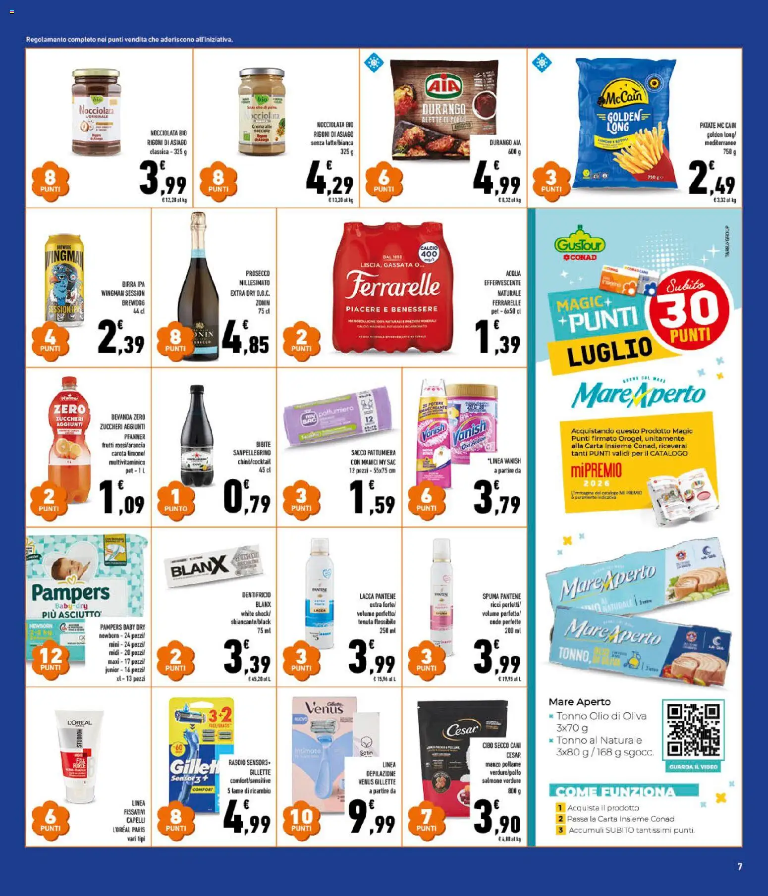 Volantino Conad del 08/07/2026 | Pagina: 7 | Prodotti: Salmone, Carota, Tonno, Bibite