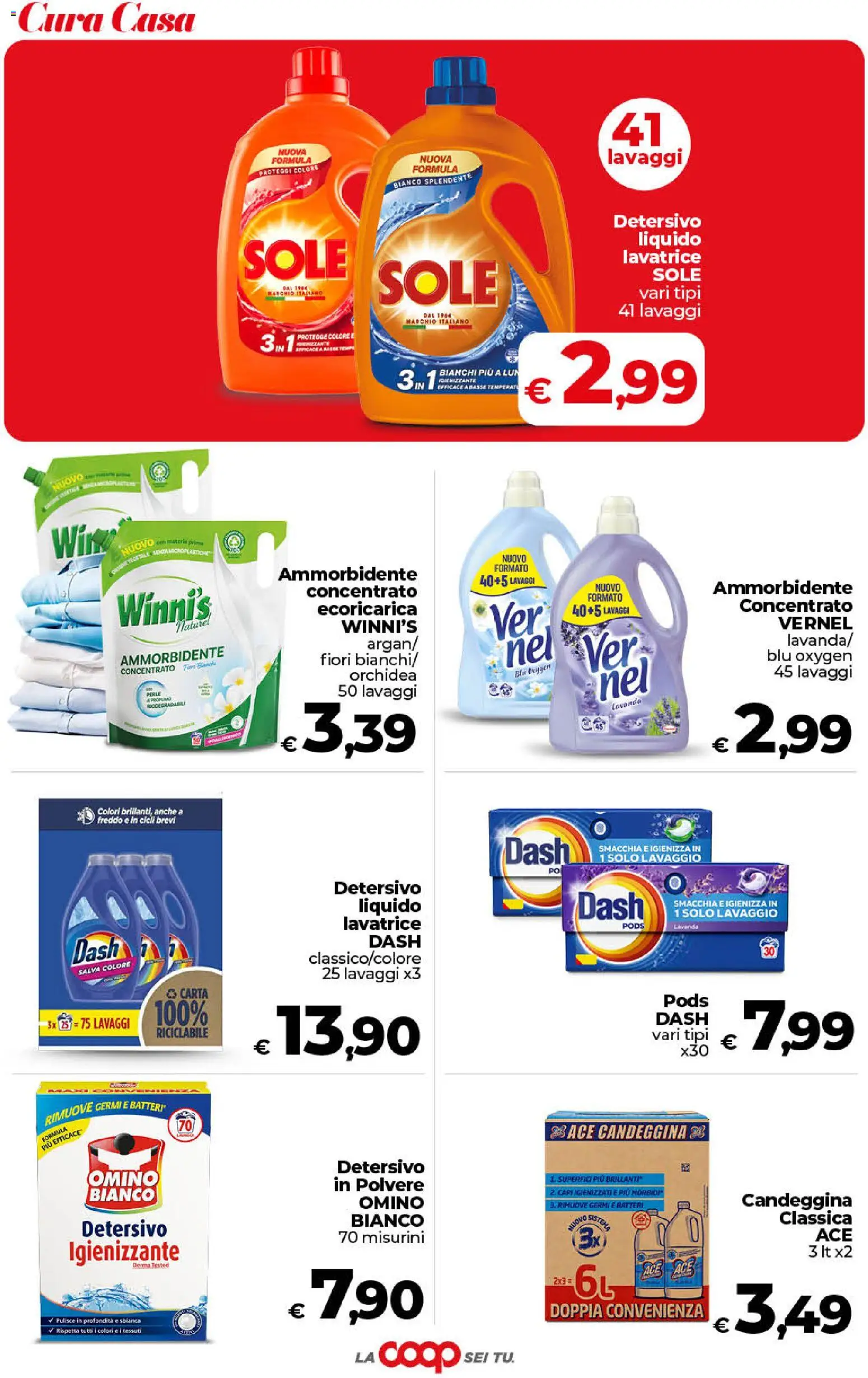 Volantino COOP del 31/07/2026 | Pagina: 41 | Prodotti: Ammorbidente, Candeggina, Lavatrice, Lavanda