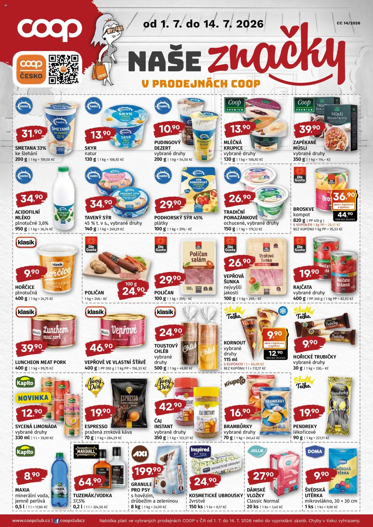 Coop leták - Super cena od 01.07.2026 | Strana: 2 | Produkty: Limonáda, Salám, Rajčata, Utěrka