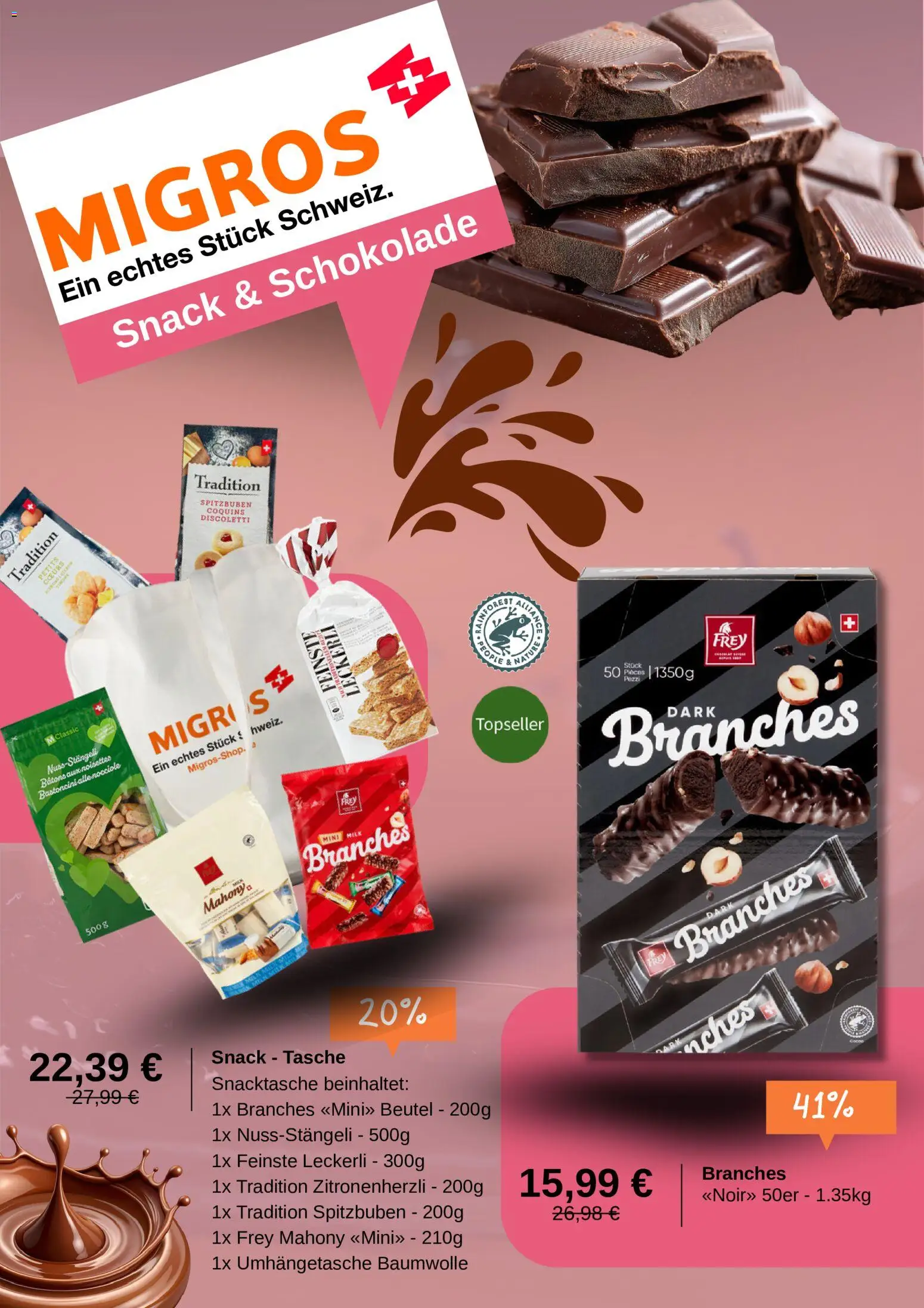 Migros Prospekt – gültig ab 09.06.2026 | Seite: 2 | Produkte: Tasche, Schokolade