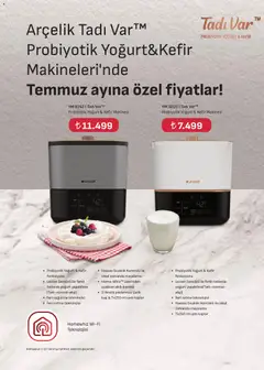 01 Temmuz 2026 tarihinden itibaren geçerli olan Arçelik kataloğu önizlemesi | Sayfa: 54 | Ürünler: Kefir, Yoğurt