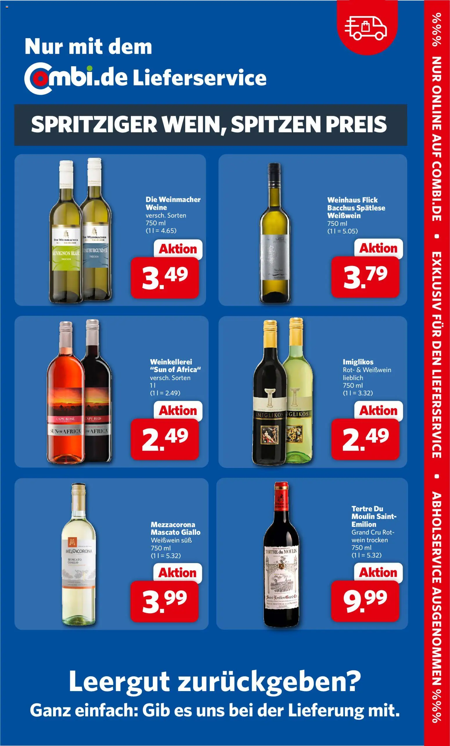 Combi Lieblingsdrinks – gültig ab 18.05.2026 | Seite: 3 | Produkte: Weißwein, Wein