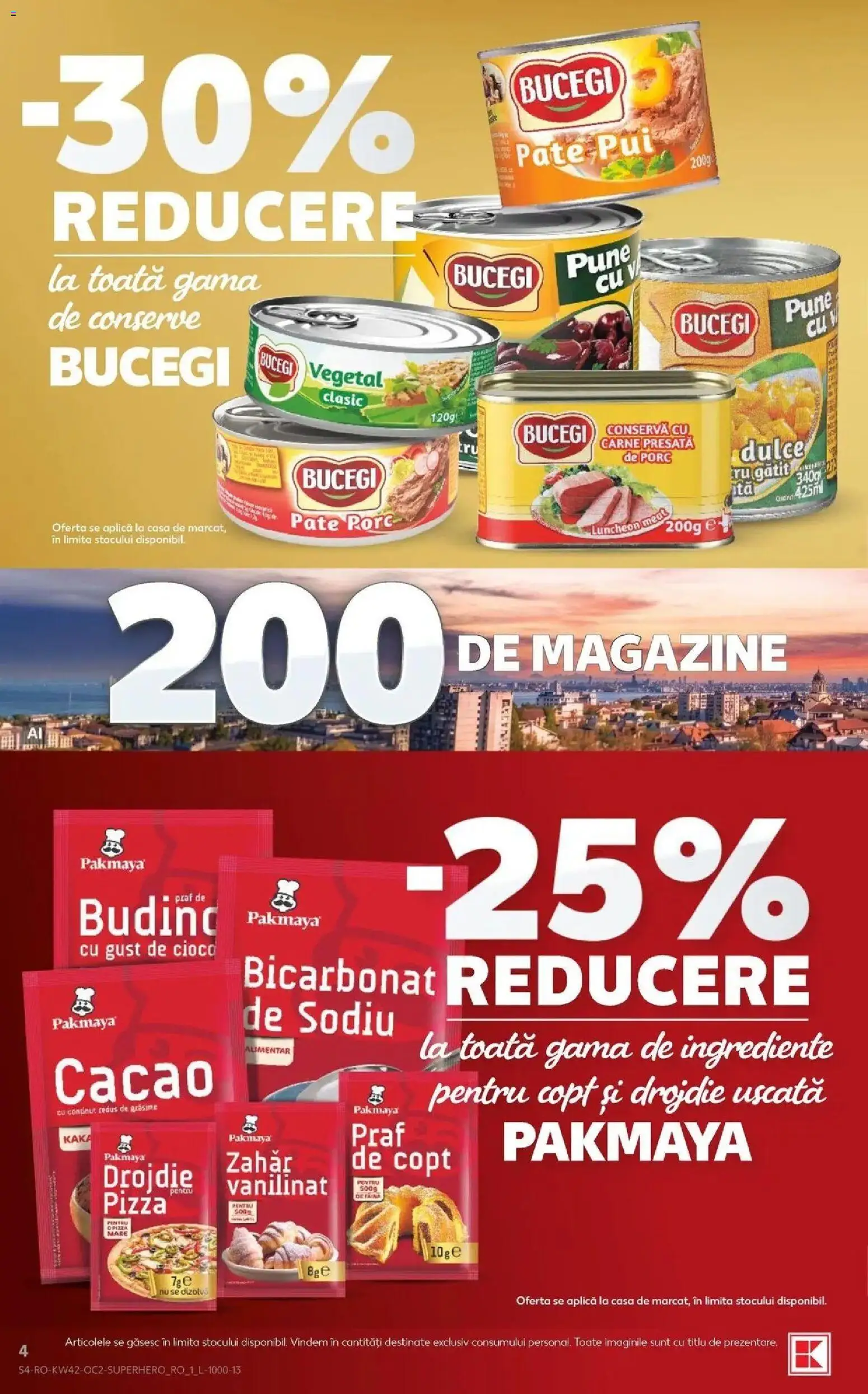 Kaufland Satu Mare 14.10.2026 - Revista si Oferta | Pagină: 4 | Produse: Pate, Pizza, Cacao, Zahăr