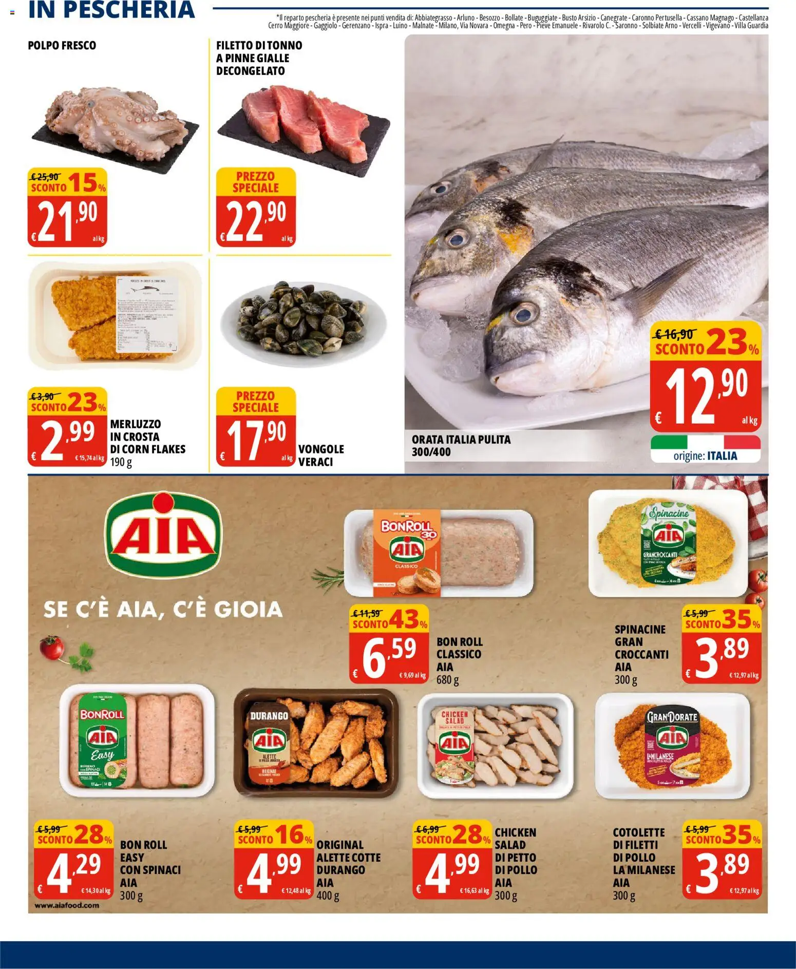 Volantino Tigros del 16/09/2026 | Pagina: 3 | Prodotti: Vongole, Polpo, Spinaci, Tonno