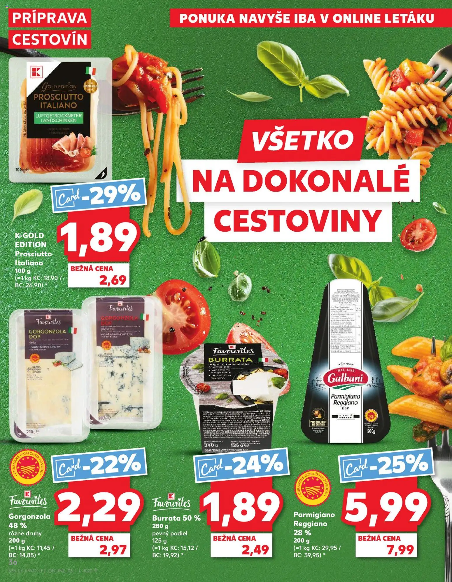 Nové Kaufland akcie – leták je platný od 19.03.2026 | Strana: 36 | Produkty: Cestoviny