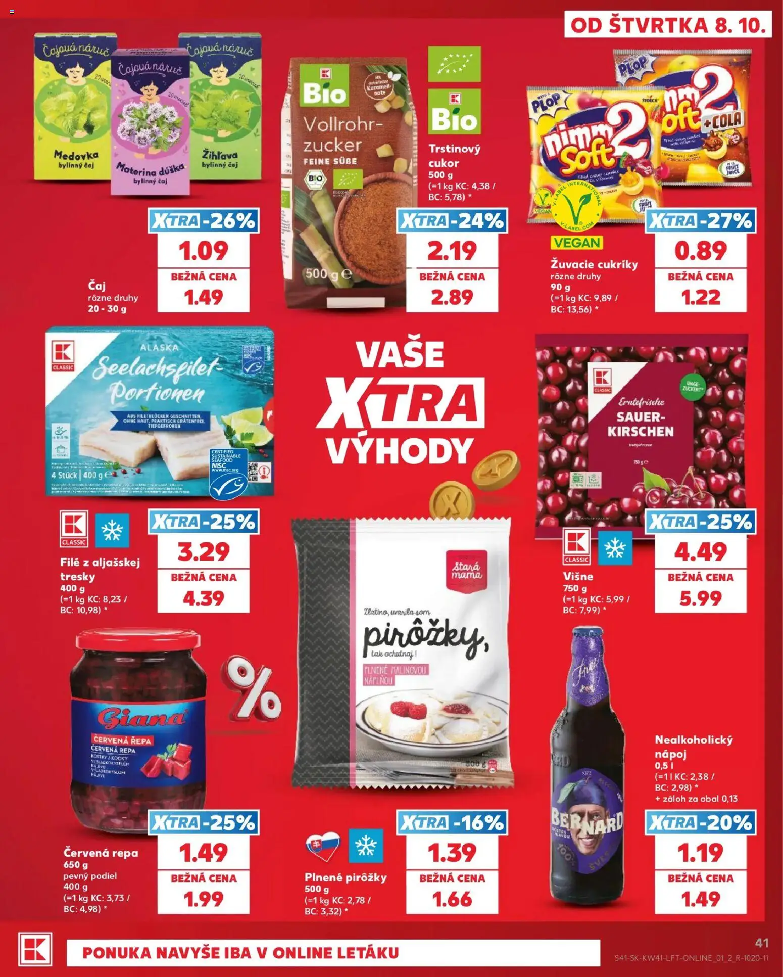 Kaufland SK akciós ujság - amely érvényes a következő dátumtól: 2026.10.08. | Oldal: 41 | Termékek: Seafood, Filé, Vegán, Répa
