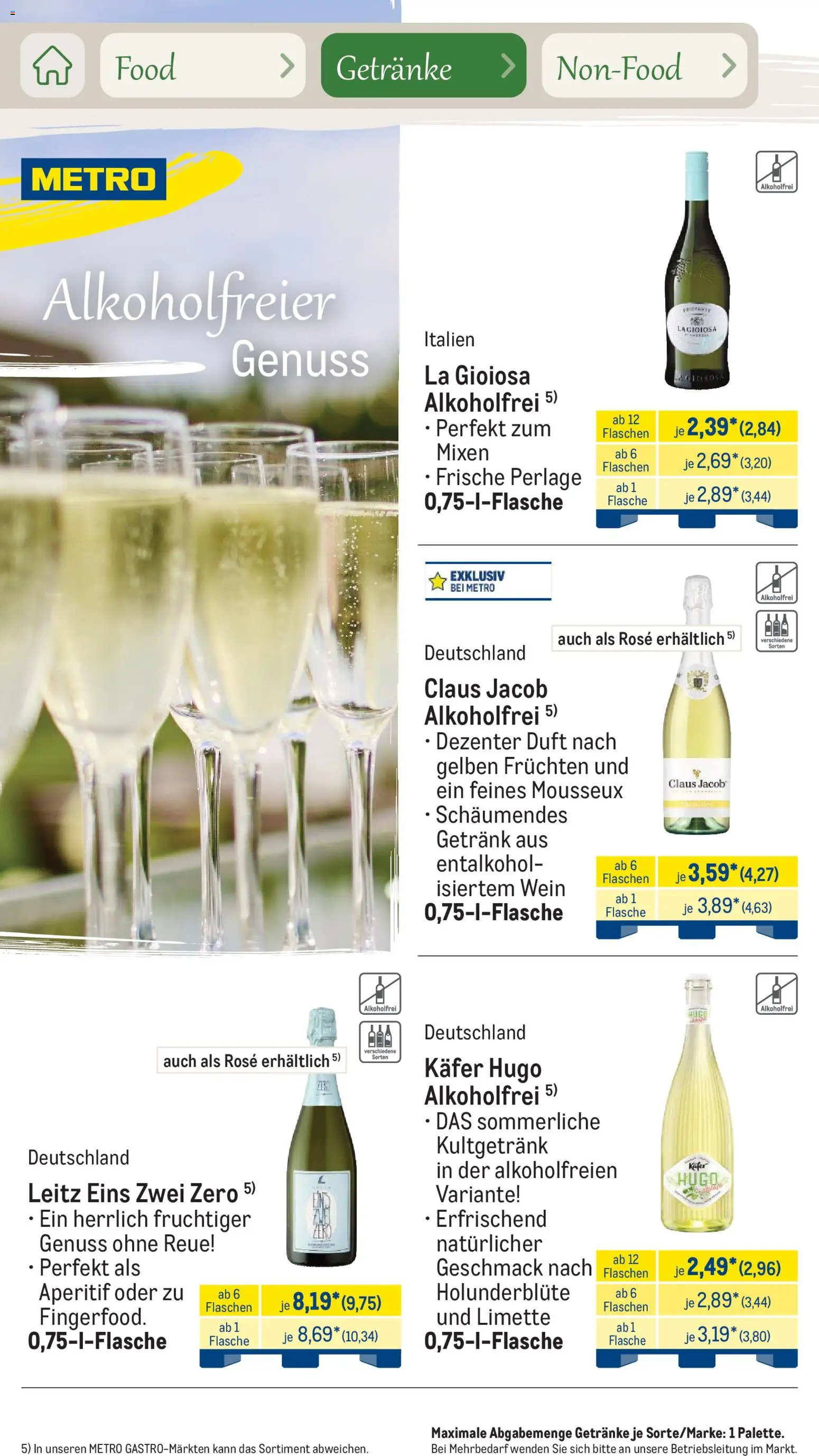 Metro Saisonkatalog Outdoor Dining – gültig ab 01.06.2026 | Seite: 64 | Produkte: Finish, Prosecco, Lavendel, Eis