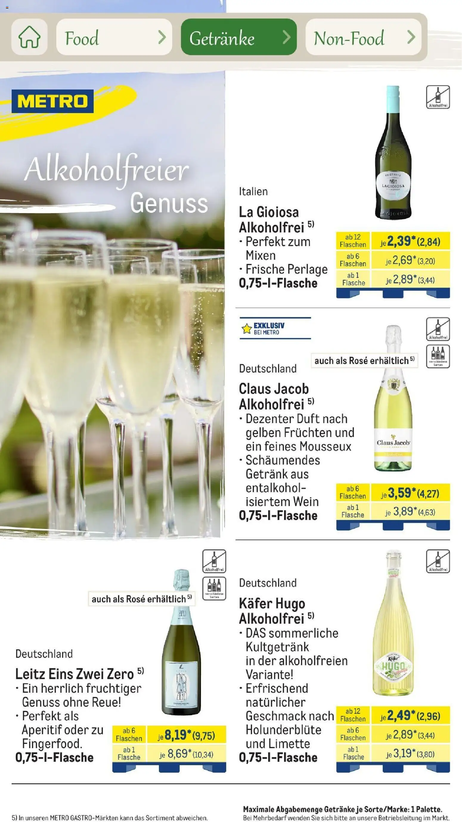 Metro Saisonkatalog Outdoor Dining – gültig ab 01.06.2026 | Seite: 64 | Produkte: Finish, Prosecco, Lavendel, Eis