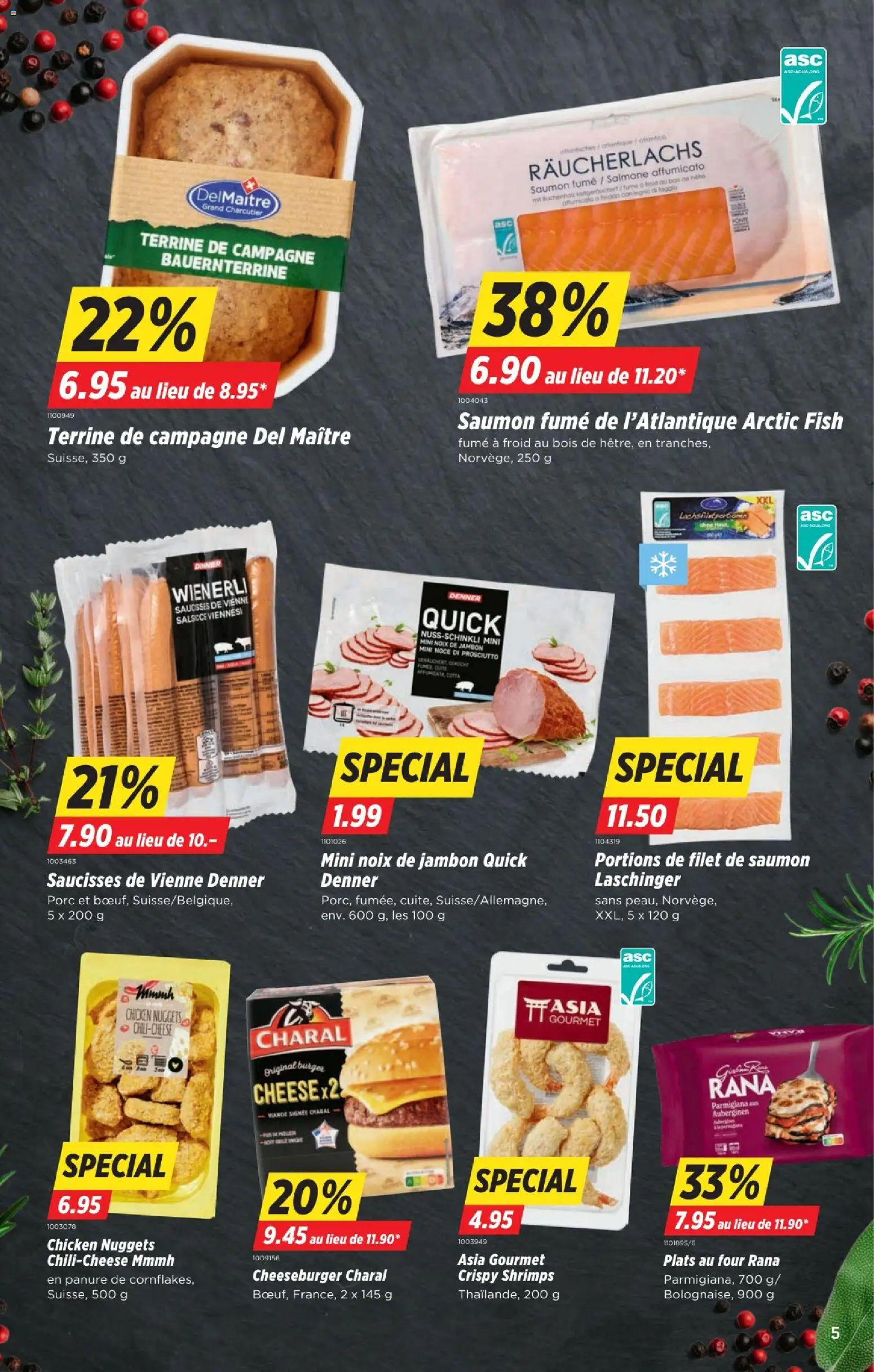Denner aktionen FR – gültig ab 29.10.2026 | Seite: 5 | Produkte: Burger, Räucherlachs