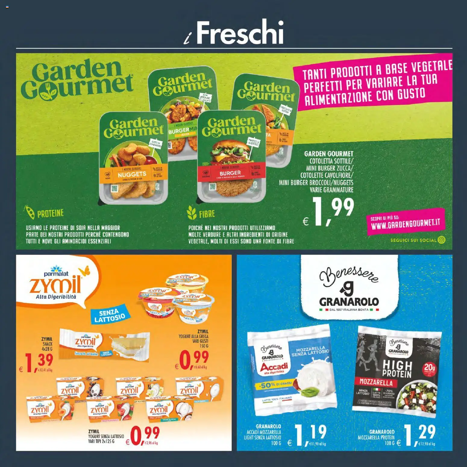 Volantino Decò del 21/07/2026 | Pagina: 12 | Prodotti: Yogurt senza lattosio, Nuggets, Verdure, Latte