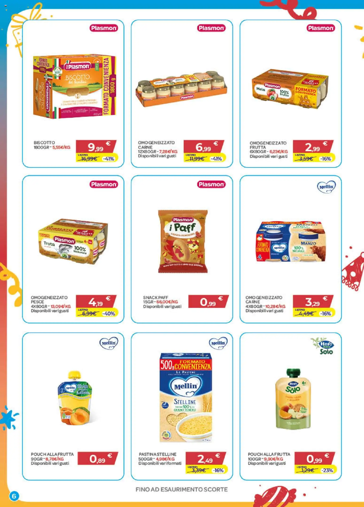 Volantino Bimbo store del 01/10/2026 | Pagina: 6 | Prodotti: Pesce, Manzo, Trota, Frutta
